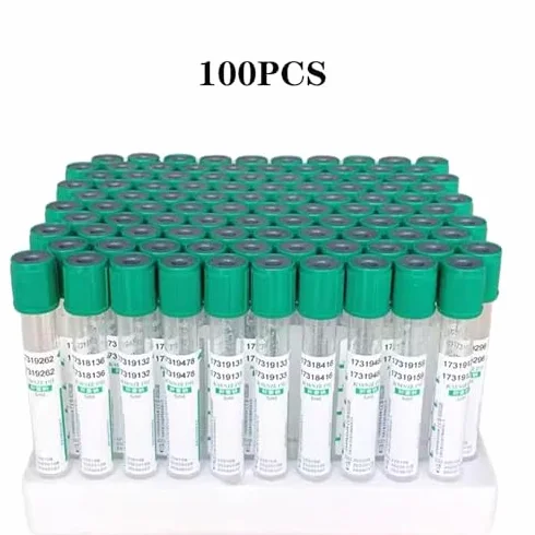 Tubos de recogida de sangre, anticoagulante de heparina, diseño de tapón de rosca para almacenamiento a prueba de fugas, muestreo seguro