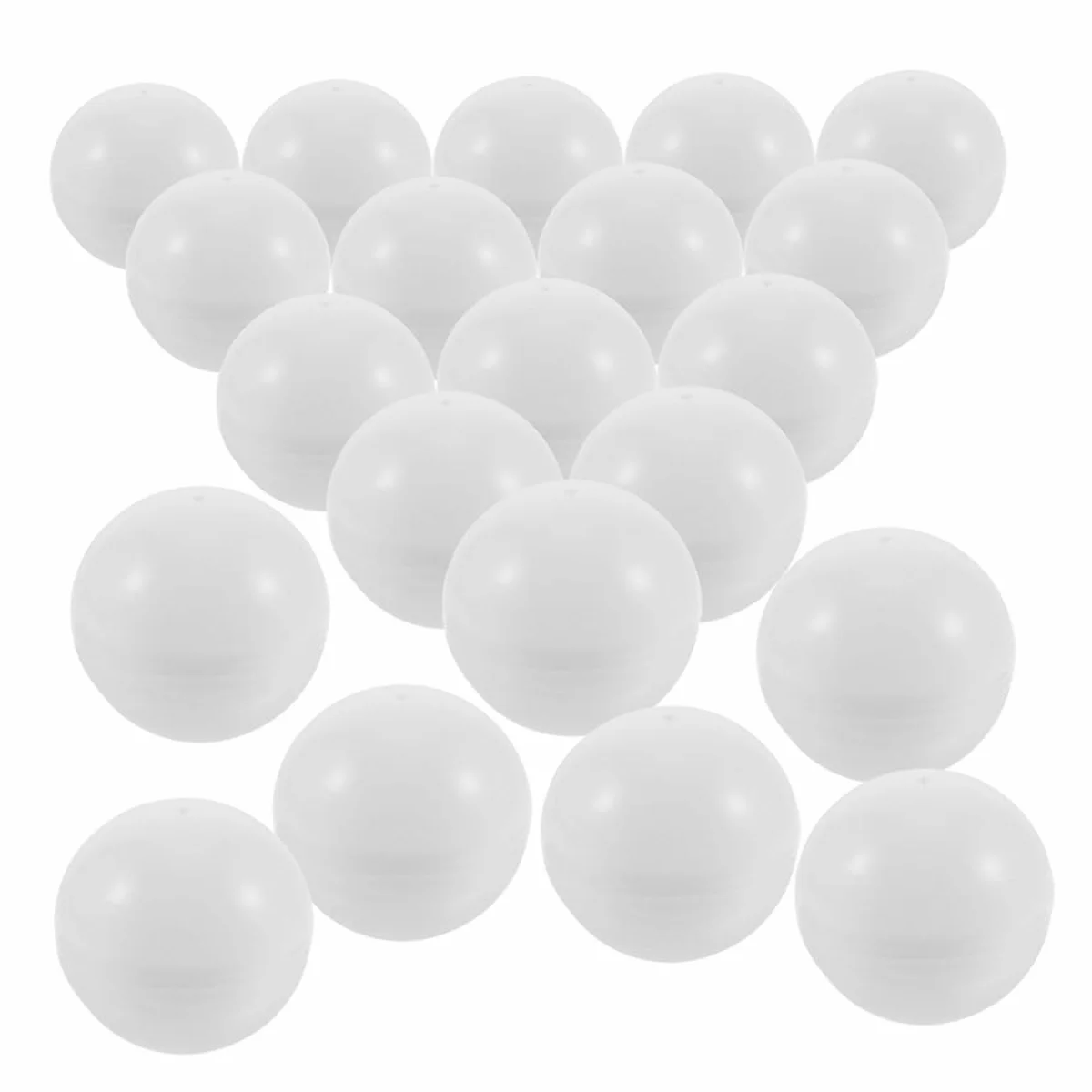 VICASKY 30 Balones de Lotería Redondas de PVC Blanco Reutilizables para Juegos