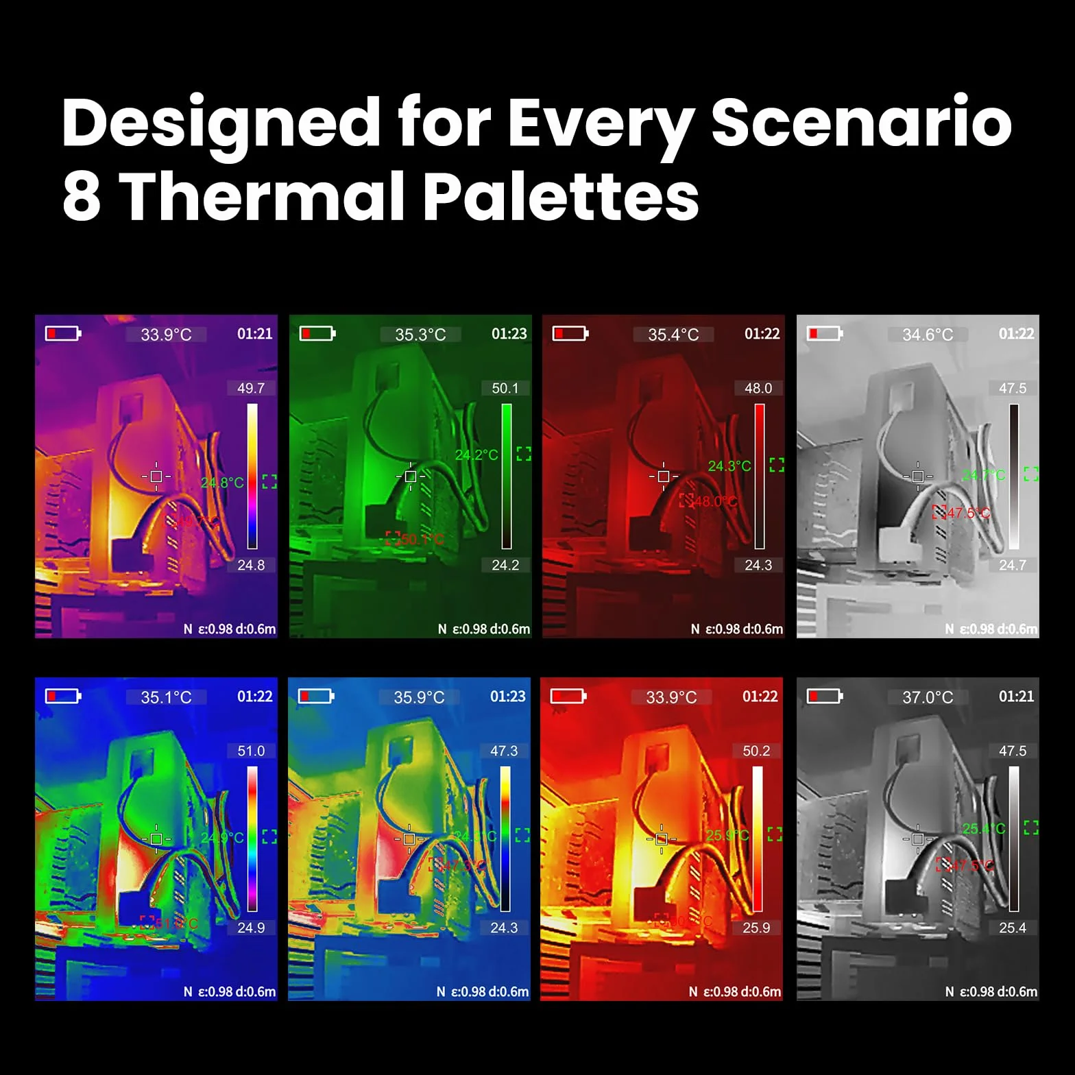MILESEEY Cámara Térmica Portátil, Resolución Superior de 320 x 240, Frecuencia de Refresco de 50 Hz, Cámara Termográfica de -20 ℃ a 550 ℃, NETD ≤ 40 mk, Foto + Video, Alertas Alta/Baja Temp (TR20)