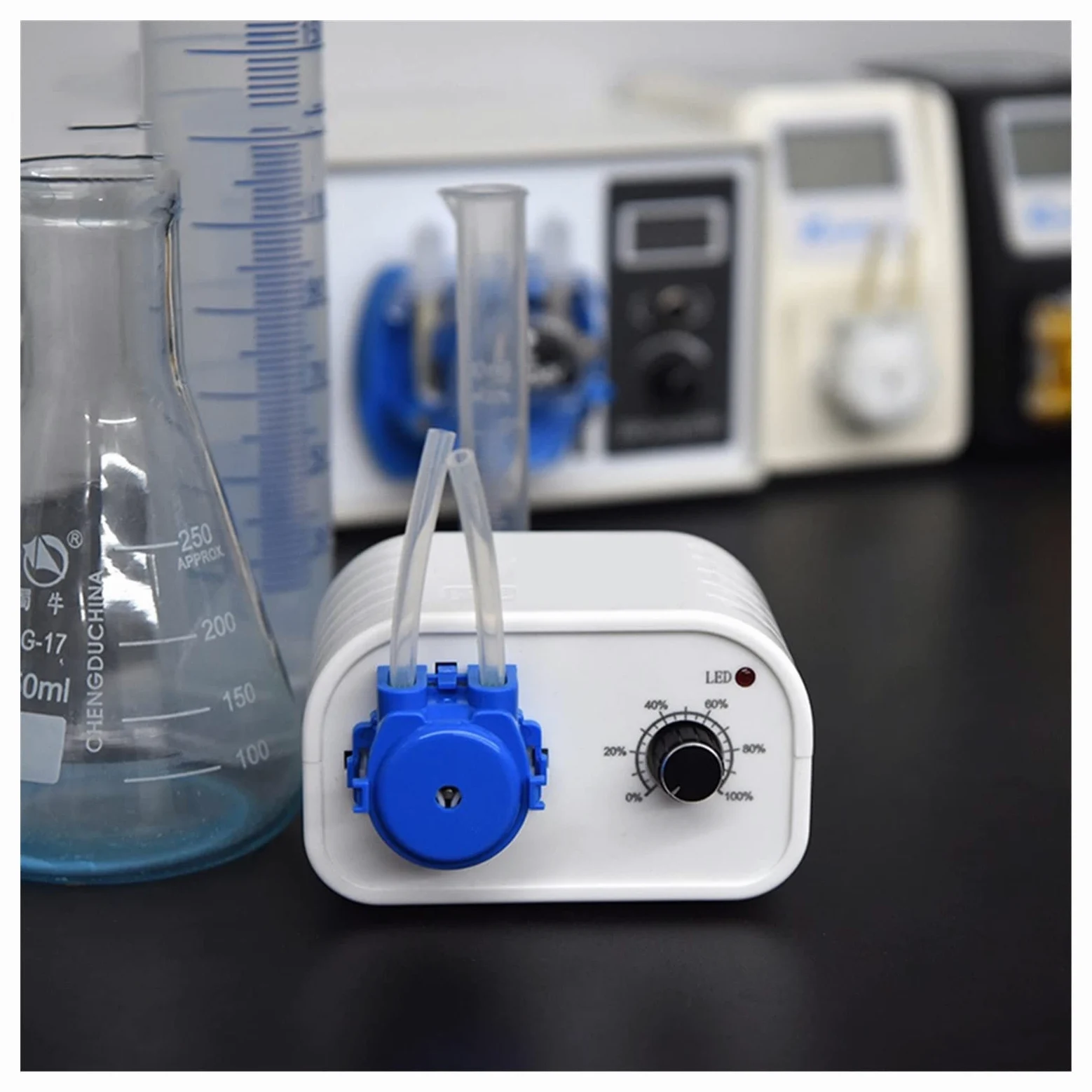 Bomba de Vacío, Bomba peristáltica, bomba dosificadora de líquido 24v CC for laboratorio acuario, agua eléctrica analítica, autocebante, alimentación Nasal(S10B)