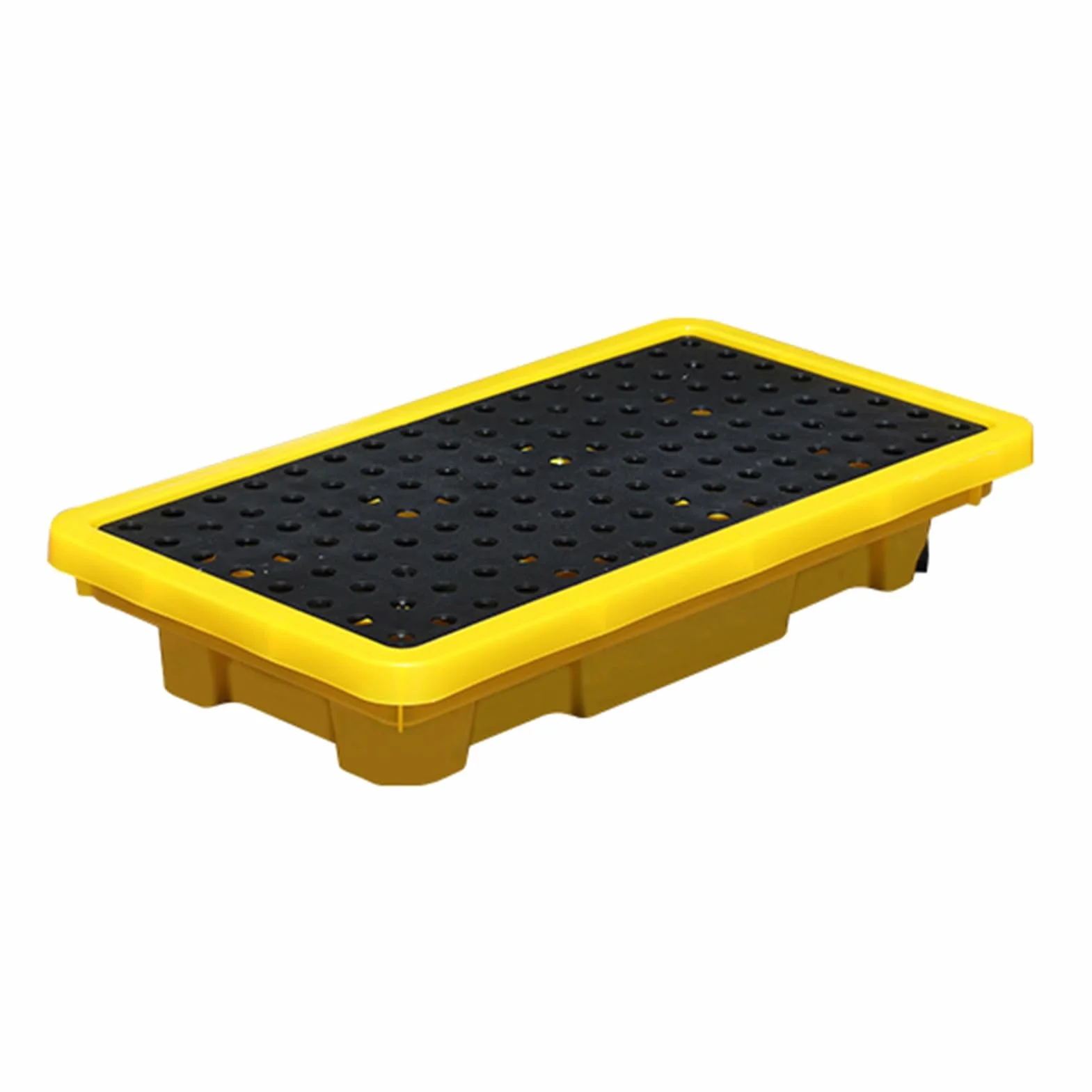 XPLKQXE Plataforma Modular Bidones 1/2, Bandeja Contención Derrames Bidones, Capacidad Carga 2000 LB, Plataforma Contención Derrames, Bandeja Polietileno Derrames(66x36x12cm)