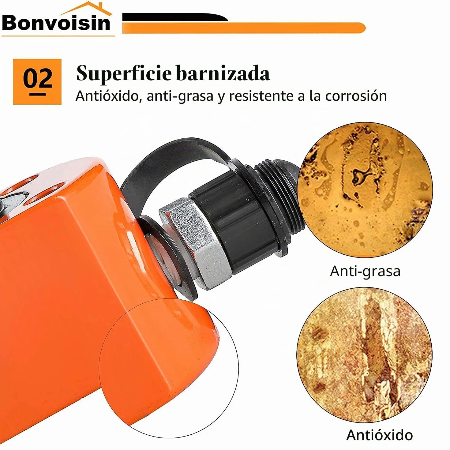 Bonvoisin 20T Gato Hidráulico con Bomba CP-180, Elevación 30mm, Altura Propia 57 mm, para Ingeniería Mecánica, Edificios y Puentes (DFPY-20T+CP-180)