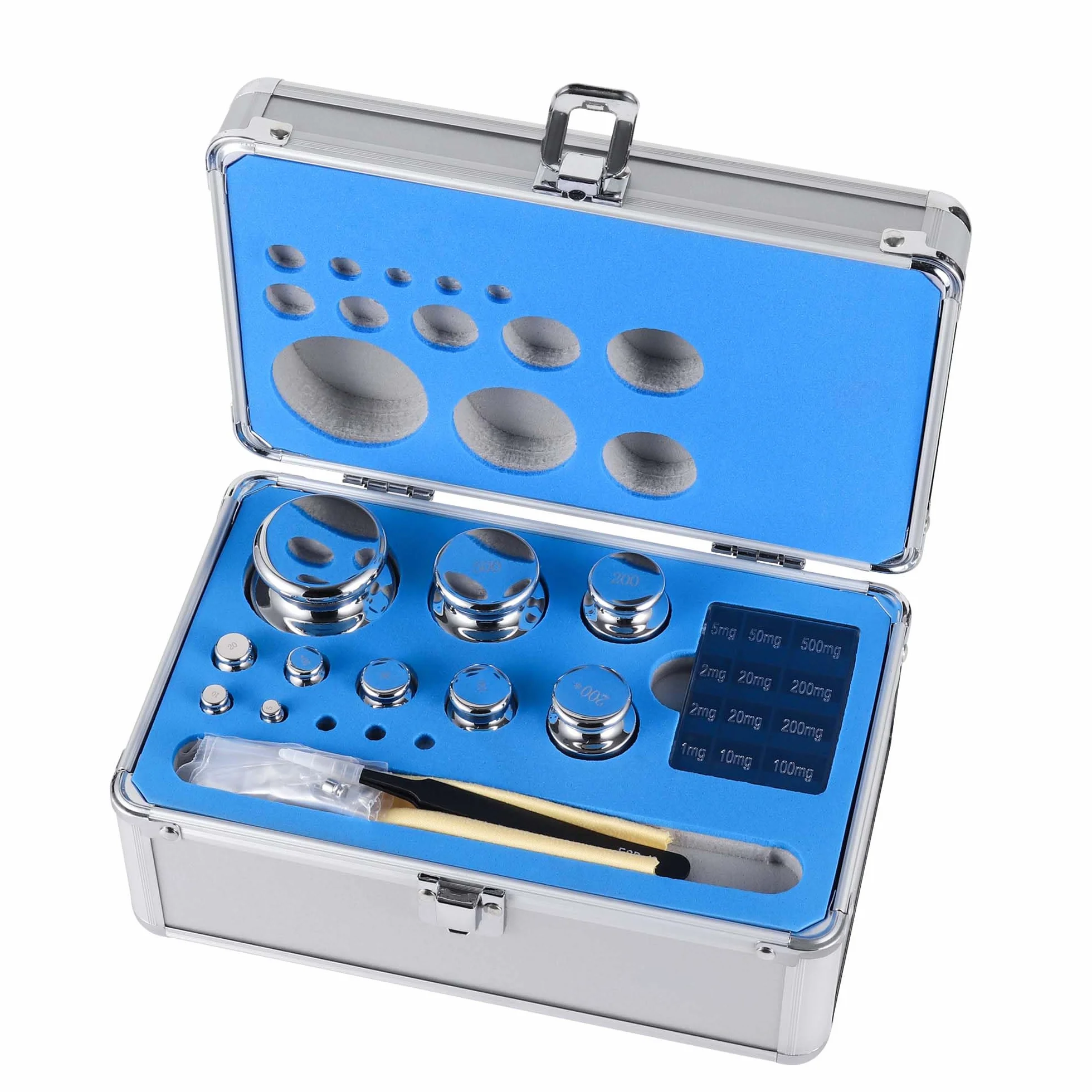 Goetland F1 Certificada Pesas de Precision Calibracion Pesos Calibración Precisa 25 piezas 1mg-1kg Acero Inox para Balance Escala Digital Laboratorio