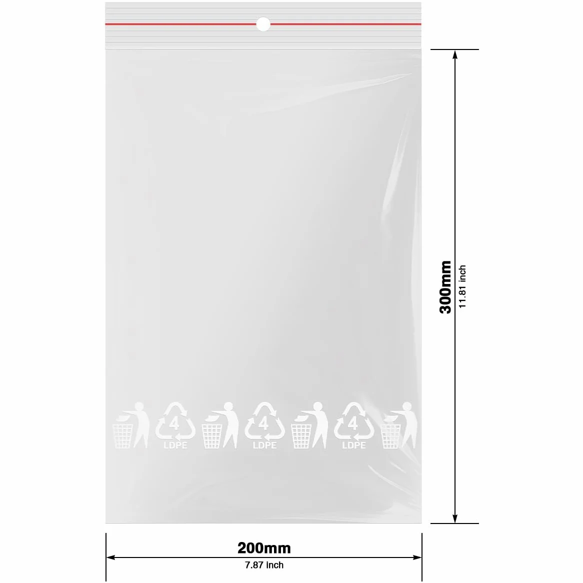 verpacking 900 bolsas ziploc bolsas de polietileno bolsas zip varios tamaños 200 x 300mm, bolsa resellable, bolsa de plástico, bolsa ziploc con cremallera
