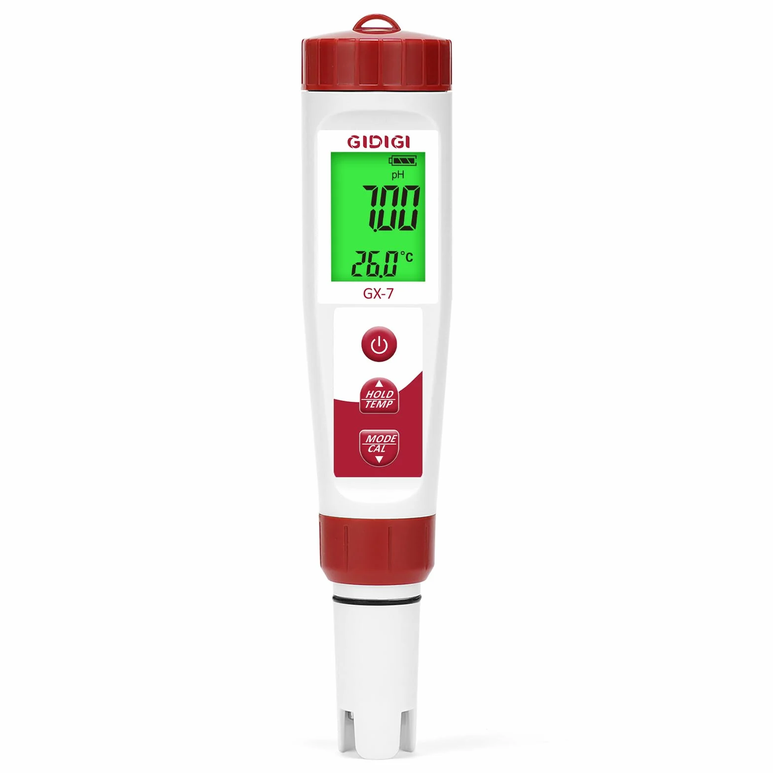 Medidor de Cloro y pH Digital 7 en 1, Comprobador de Piscina, ORP Cloro Sal EC PPM TDS
