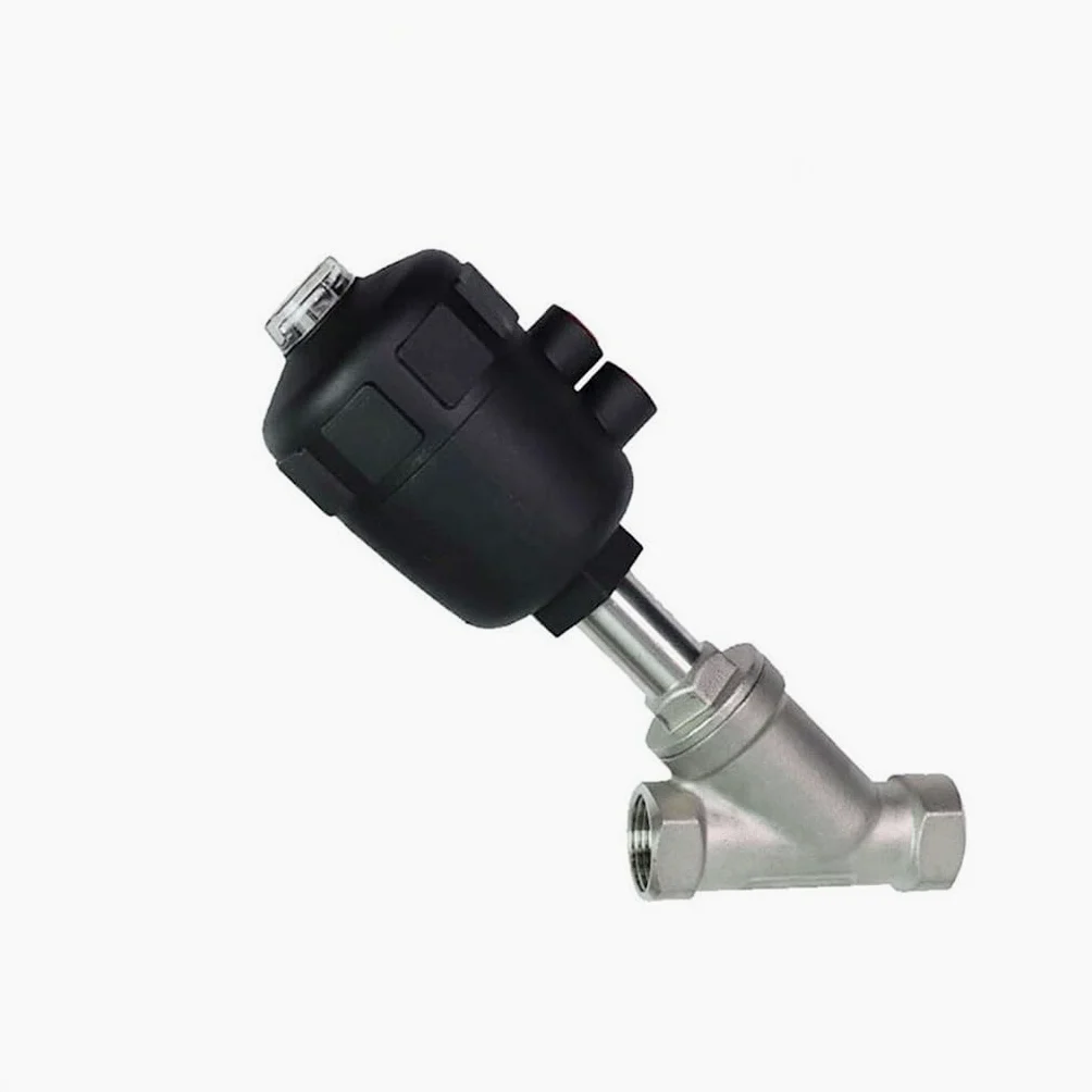 Válvula de Asiento neumática de Acero Inoxidable de Pulgada 1.6Mpa de Doble acción, for válvula de Asiento en ángulo doméstico Sellado de PTFE Normalmente Cerrado 1 Pieza(1-1/4",Single Acting)