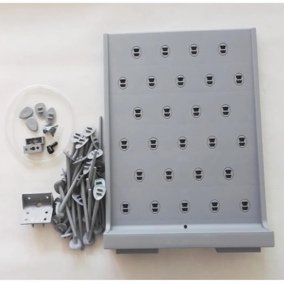 Estante de secado de laboratorio desmontable de polipropileno para cristalería con 27 clavijas, equipo de limpieza de suministros de laboratorio para utensilios de laboratorio escolar