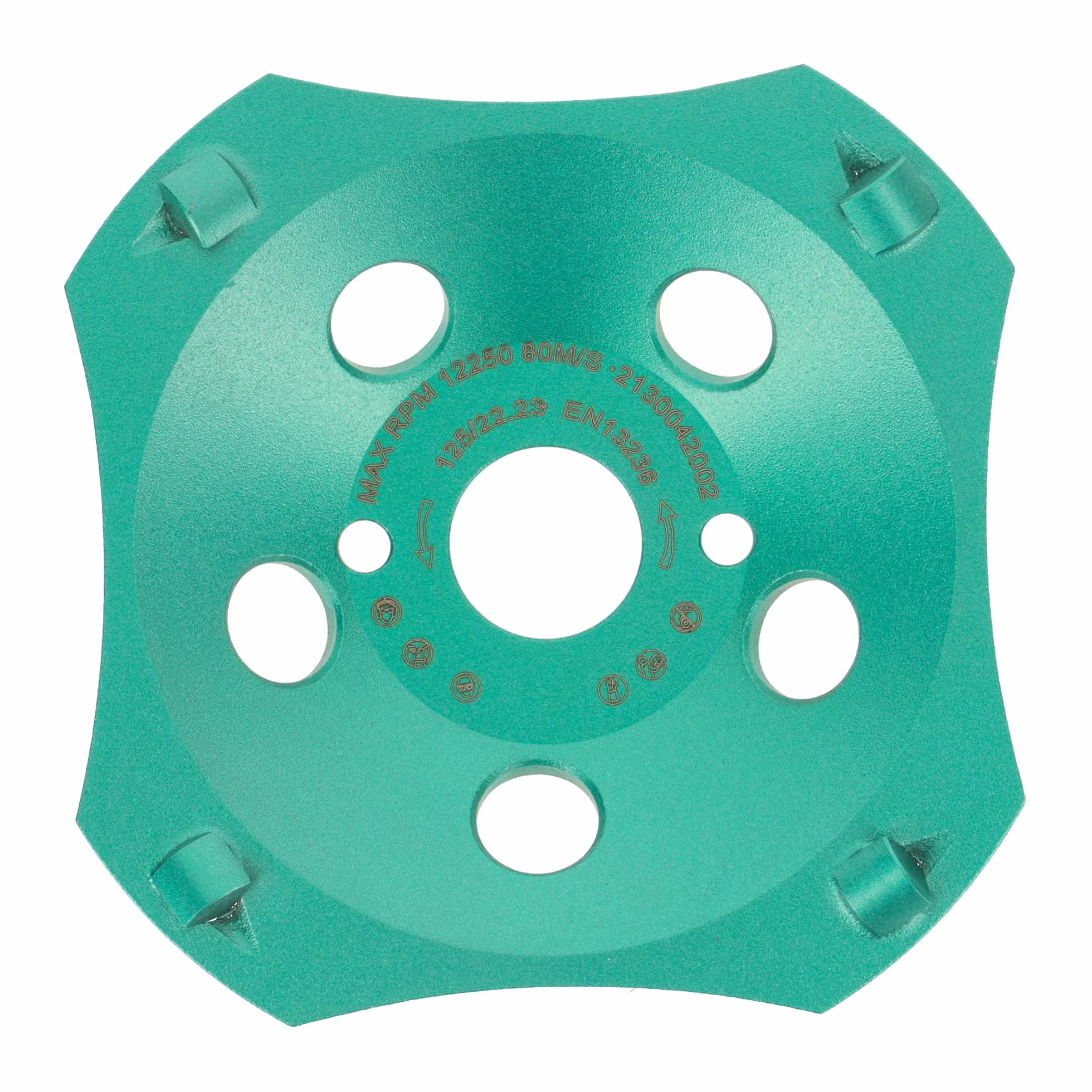 PRODIAMANT Muela de copa de diamante PCD premium 125 / 22,2 4 segmentos verde PDX829.793