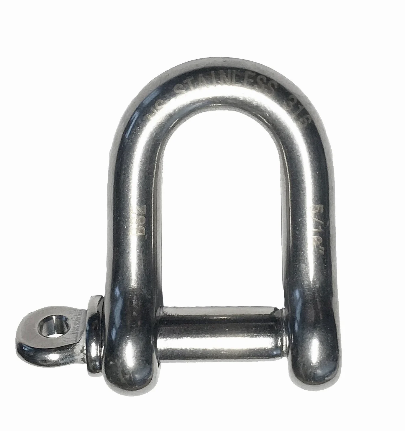 US Stainless 4 piezas de acero inoxidable 316 Grillete en D forjado grado marino 8mm (5/16") Dee