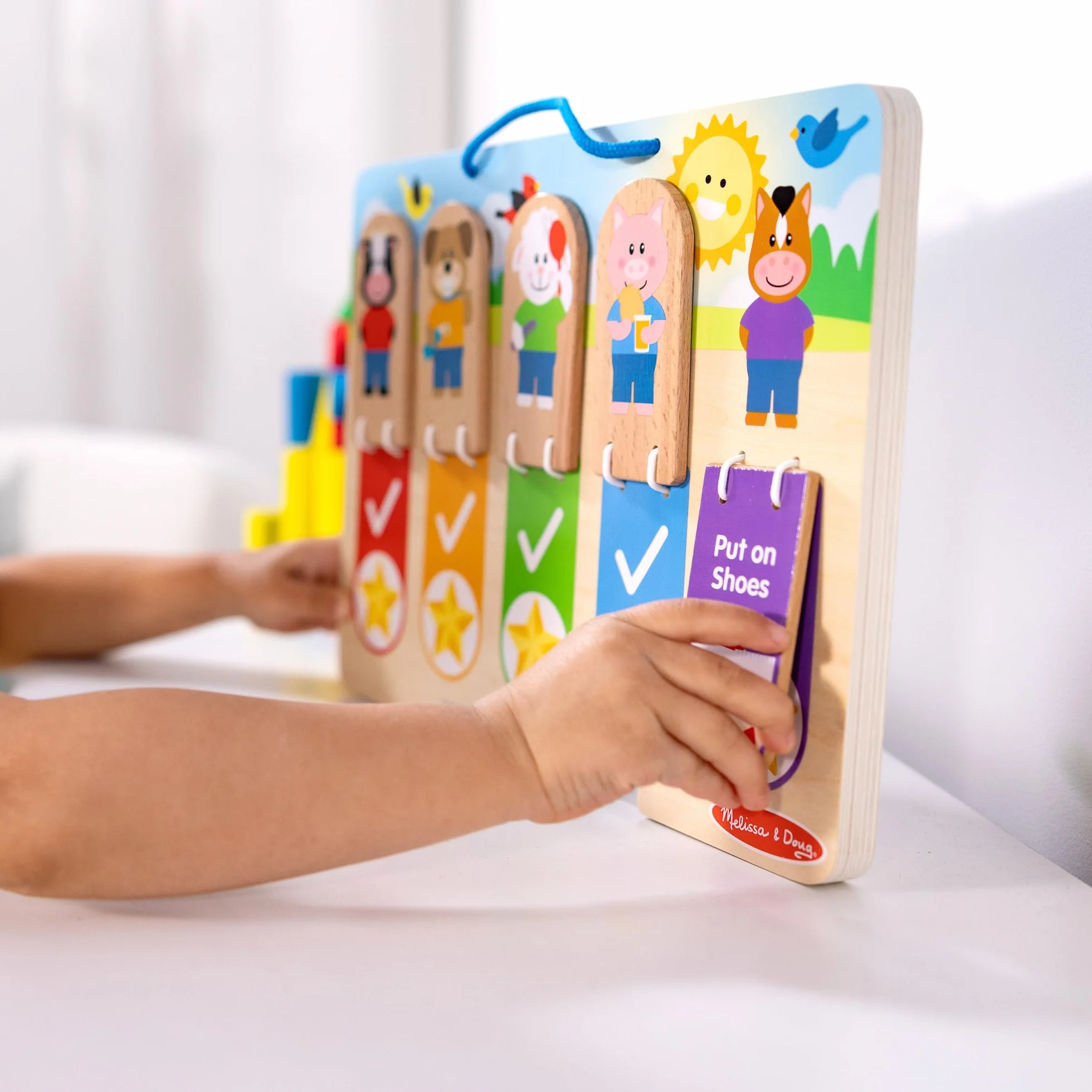 Melissa & Doug Tabla de My Daily Routines, rutinas de día y Noche, para niños de 3 años, Certificado FSC
