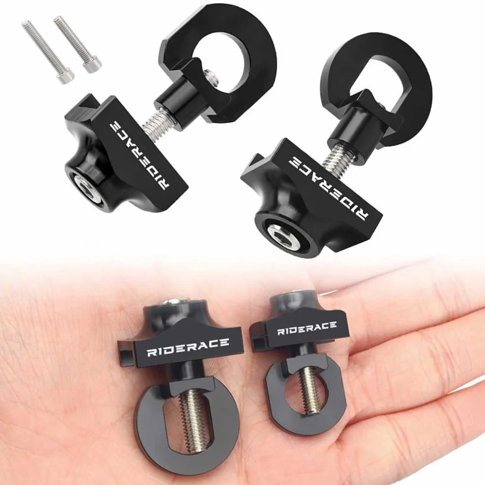 Tensor de cadena de bicicleta de aluminio para riel de engranaje fijo, 10 mm, 20 g, negro