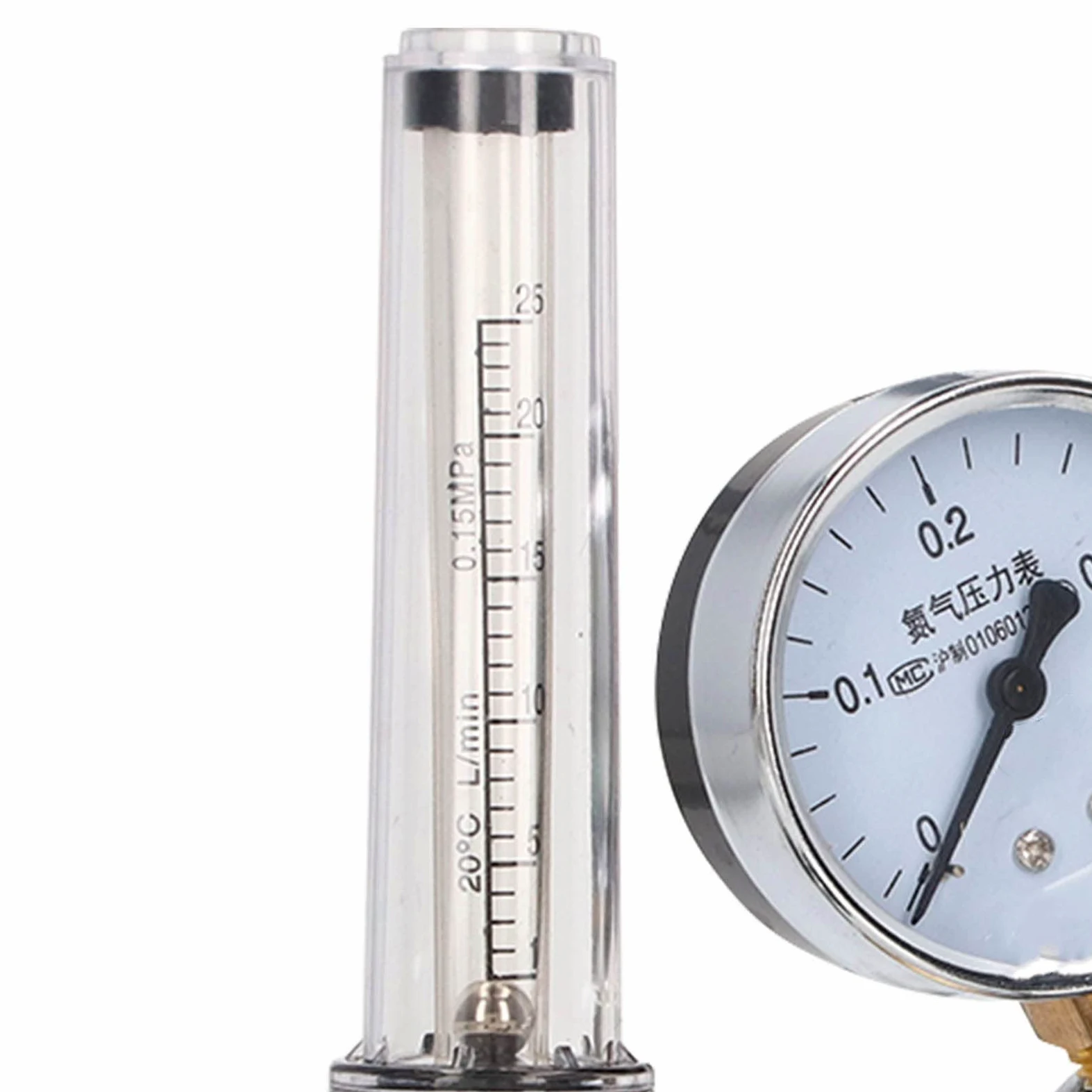 Generic Válvula Reguladora de Gas Nitrógeno de Alta Precisión para Uso en Laboratorio, Medidor de Flujo de Latón con Salida de 25l/min