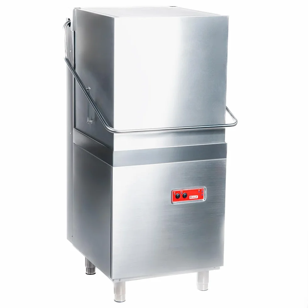 Lavavajillas Industrial Cúpula 50x50 cm con Bomba de Abrillantador, Detergente y Desagüe | Lavavajillas Capota para Hostelería | Lavavajillas Profesional Lavado Rápido para Bares y Restaurantes