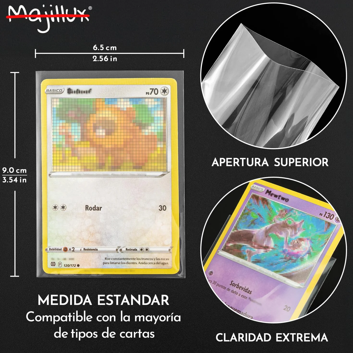 Álbum para Cartas Coleccionables 540 Bolsillos 600 Fundas Impermeable Inserción Lateral Anticaídas Yu Gi Oh MTG Lorcana