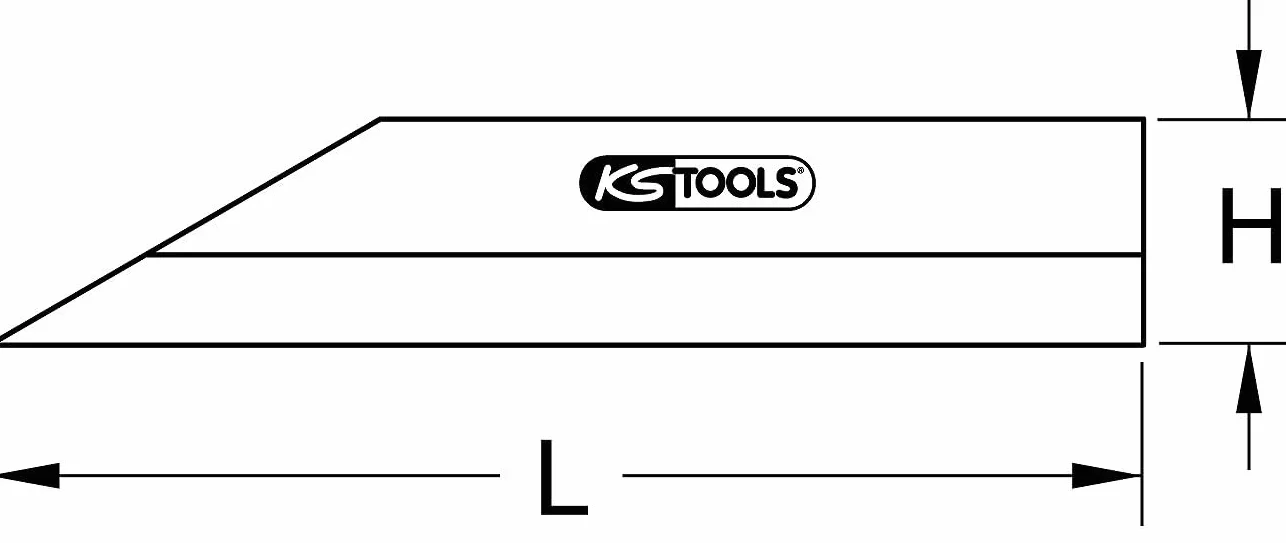 KS Tools Regla de canto agudo de precisión 400 mm