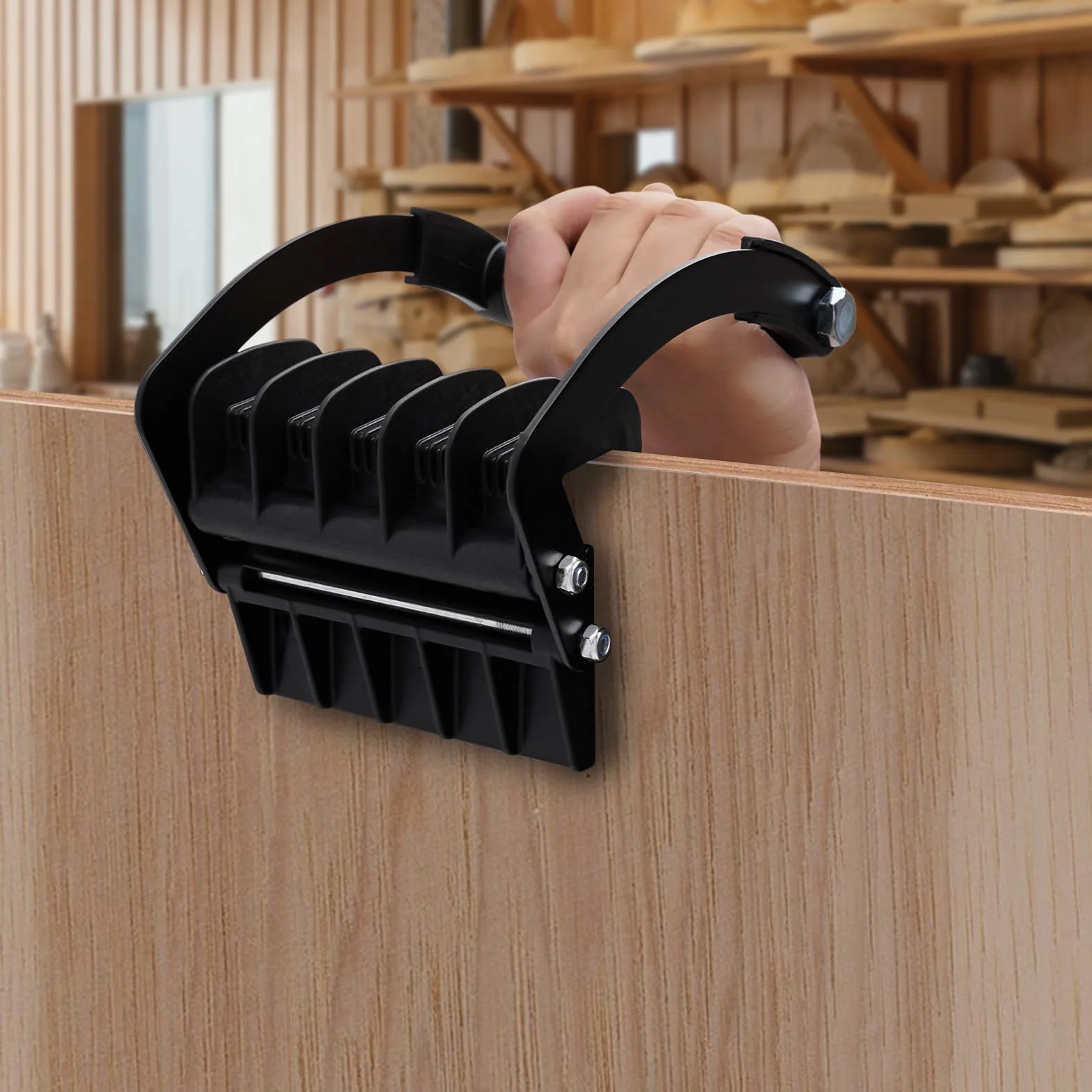 Panel de madera contrachapada, agarre de metal, soporte para placas de yeso, soporte para placas de yeso, placa ergonómica para madera contrachapada, material en seco, herramienta de transporte