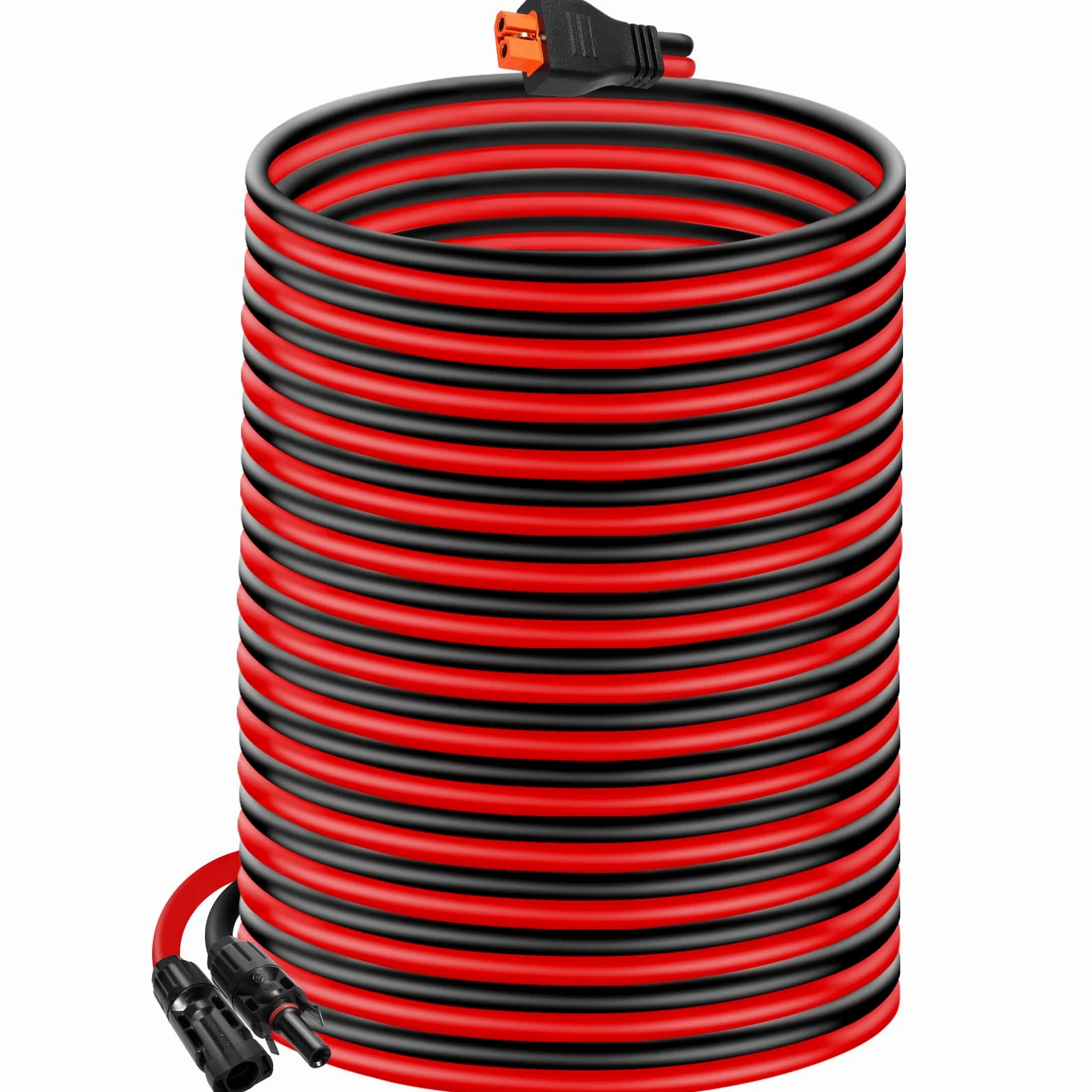 Cable de cobre estañado XT60i de 10 AWG a conector de panel solar, cable de extensión de 50 pies – Cable solar a XT60i resistente para baterías RC, drones, sistemas de energía solar y aplicaciones de