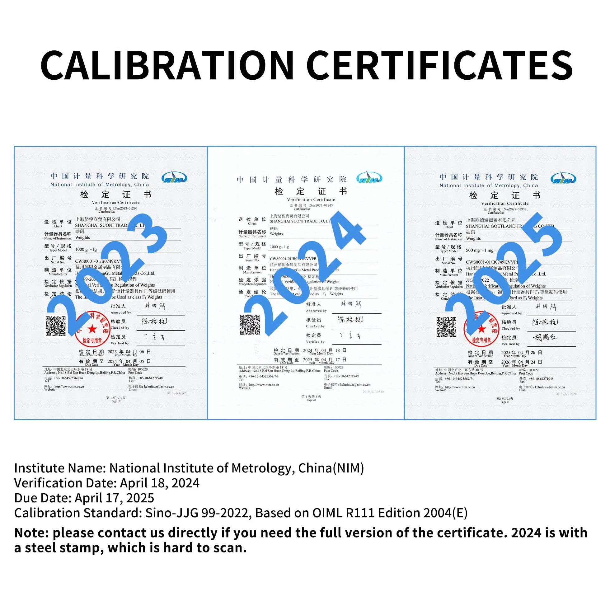 Goetland F1 Certificada Pesas de Precision Calibracion Pesos Calibración Precisa 25 piezas 1mg-1kg Acero Inox para Balance Escala Digital Laboratorio