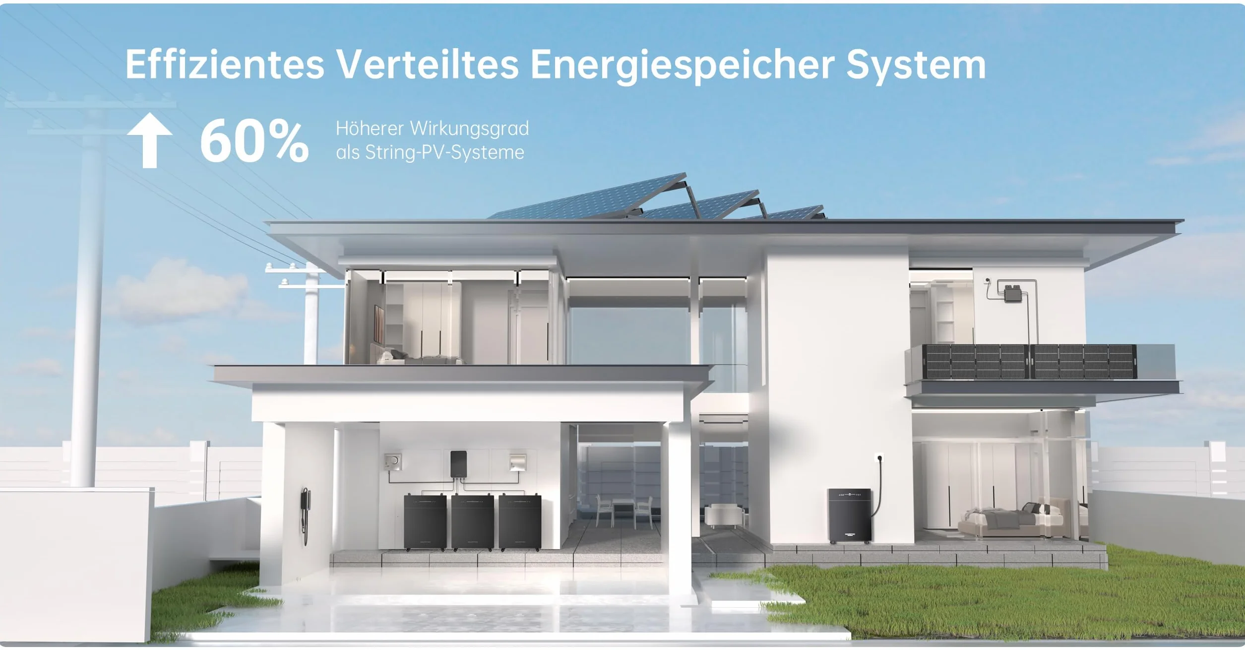 MARSTEK 5120 Wh Venus-E - Central de balcón con medidor inteligente CT002 y microinversor MI800 W, sistema solar todo en uno, 0% IVA para particulares