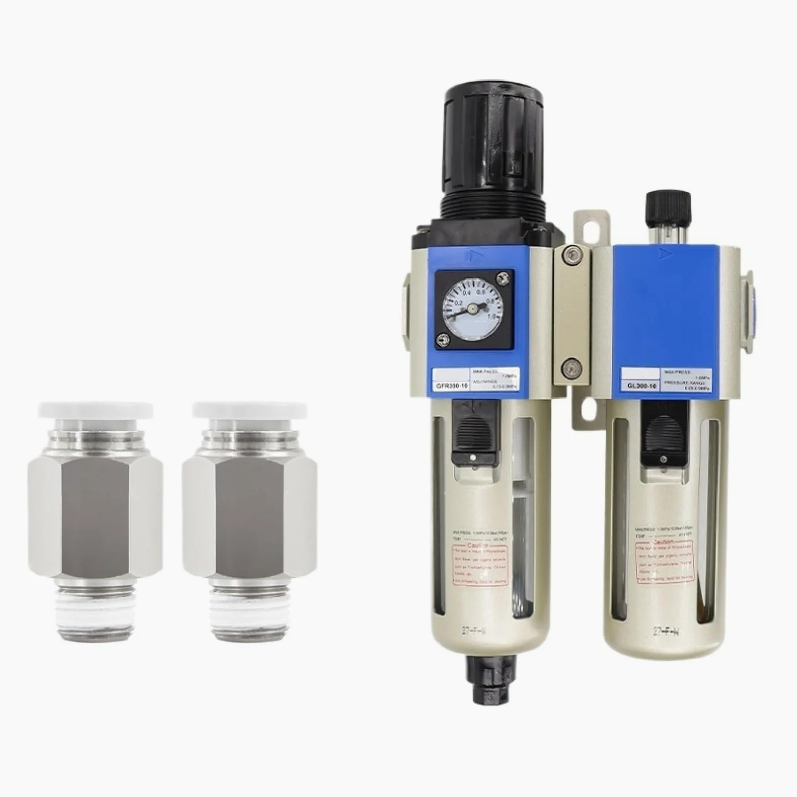 GFC300-10 con Conector de 6/8/10/12 mm, Filtro Separador de Agua y Aceite, Filtro de Aire comprimido, Separador de Trampa de Agua/Aceite(GFC300-10 with 6mm Connector)