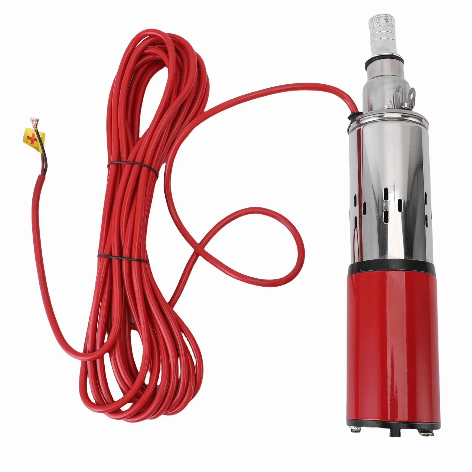 Luqeeg Bomba de Pozos Profundos Sumergibles 36V 340W, Flujo de 6.6gpm, Bombas de Agua Solar de 196 Pies con Salida de 1 Pulgada, Sumergible de Pozo Profundo de Acero Inoxidable para Industrial,