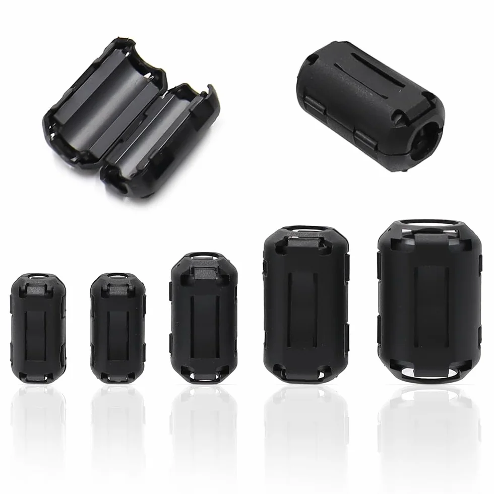 Núcleo de Ferrita Plegable Negro 40 Piezas para Cables de 3.5-13mm