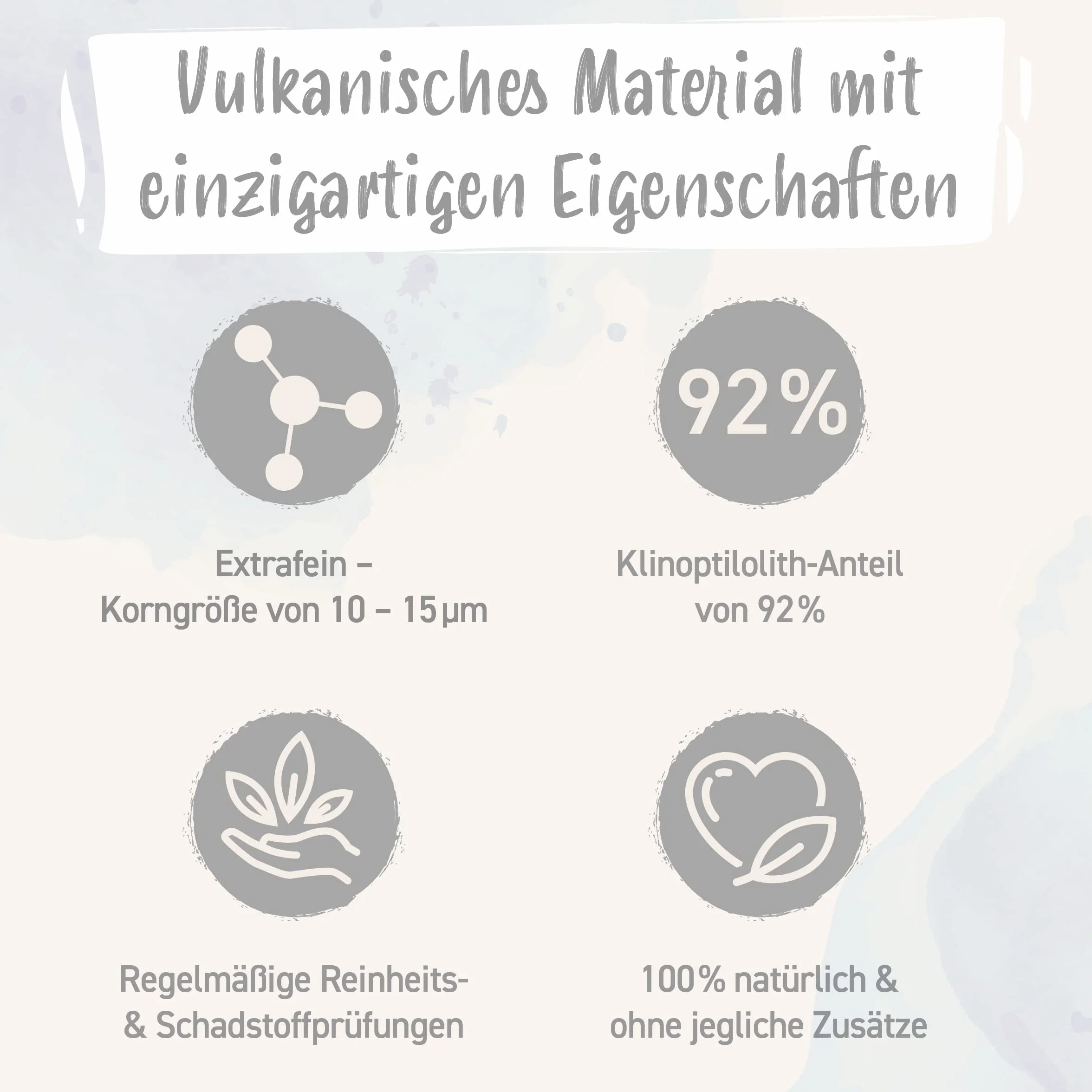 NaturaForte Polvo de zeolita 500g Clinoptilolita 92% Extra Fino sin aditivos Roca volcánica