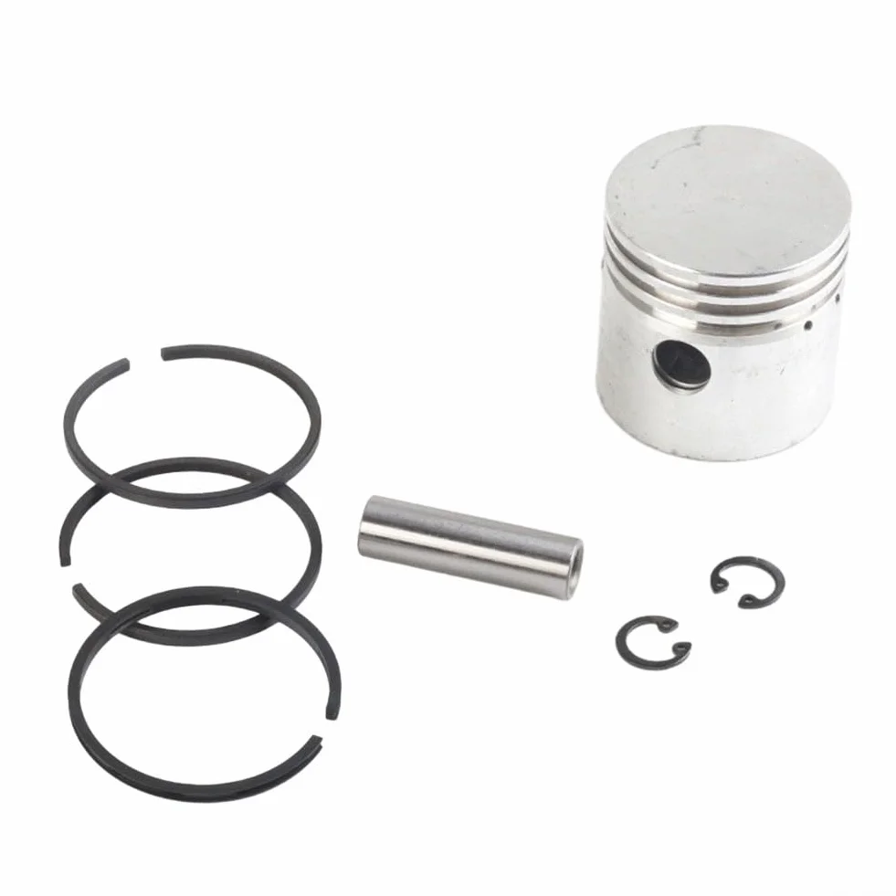 Kit de repuesto de pistón compresor de aire de metal 42mm con 3 anillos, pasador y anillo de retención