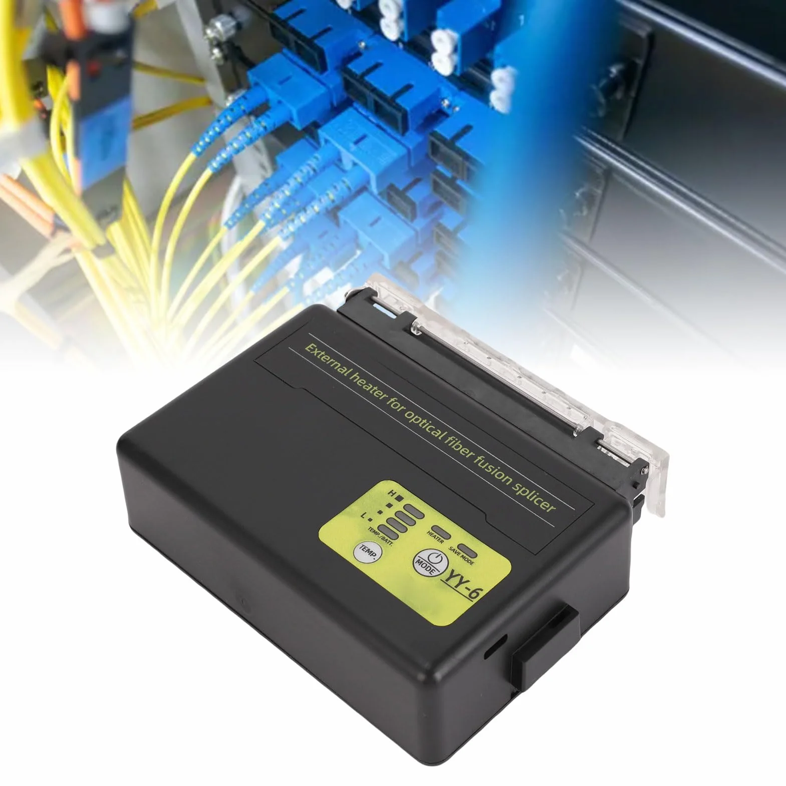 Garosa Calentador de Empalme de Fibra Óptica 5100 mAh 4 Ajustes de Temperatura