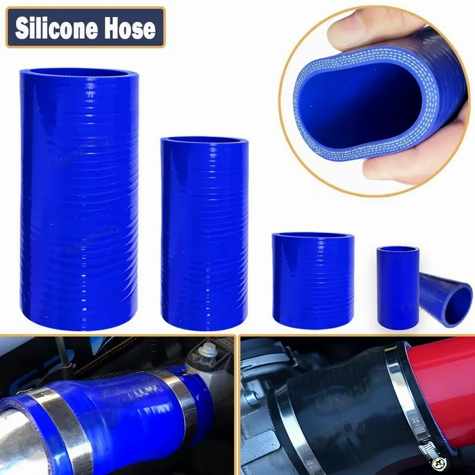 Manguera De Refrigerante De Silicona Azul (DI 16-85 Mm, 500 Mm) - Reforzada Multicapa, Con 2 Abrazaderas, Compatible Con La Mayoría De Los Vehículos(ID 80mm)