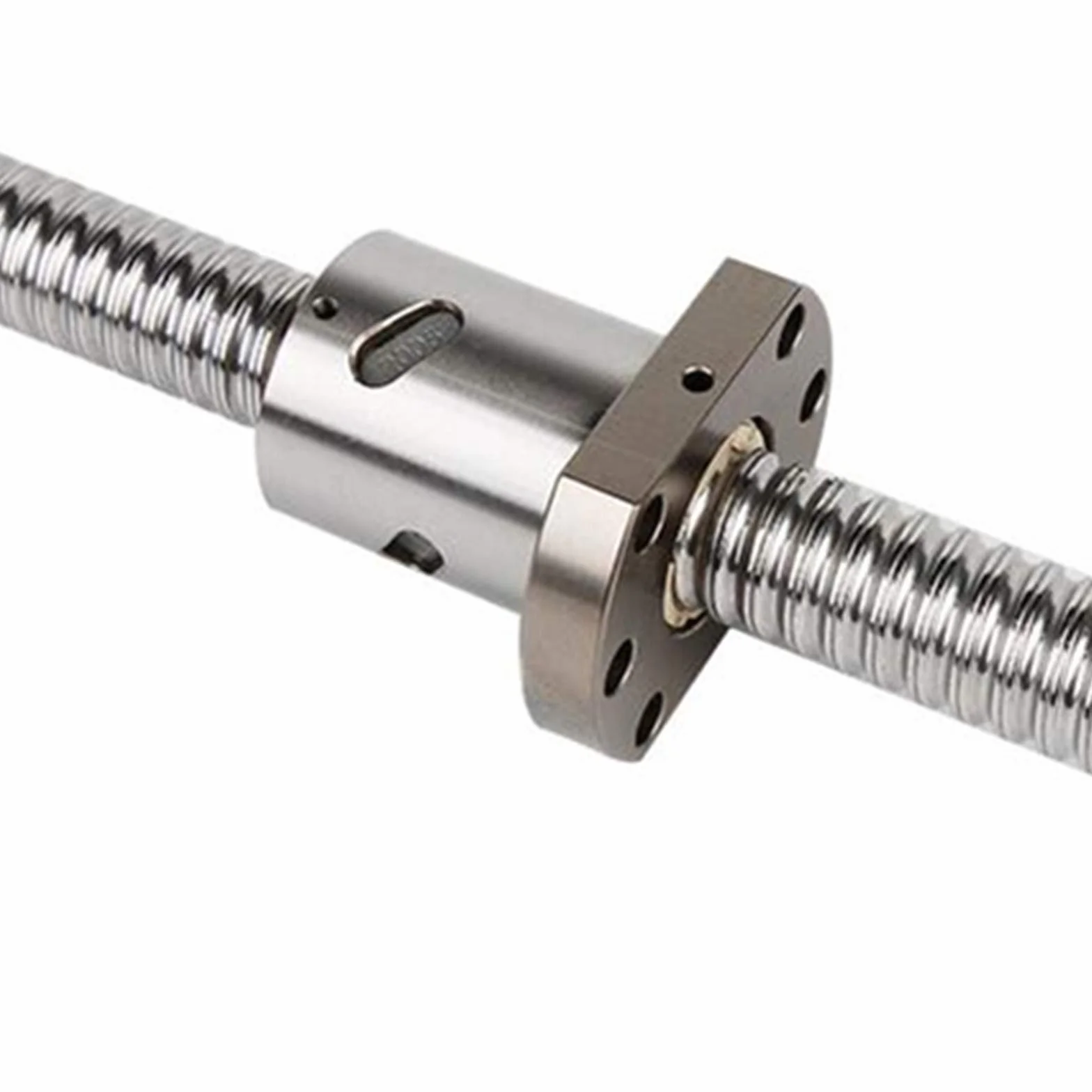 SFU1605 Husillo circular acero inoxidable 800 mm con soporte BK12/BF12 tuerca DSG16H embrague CNC