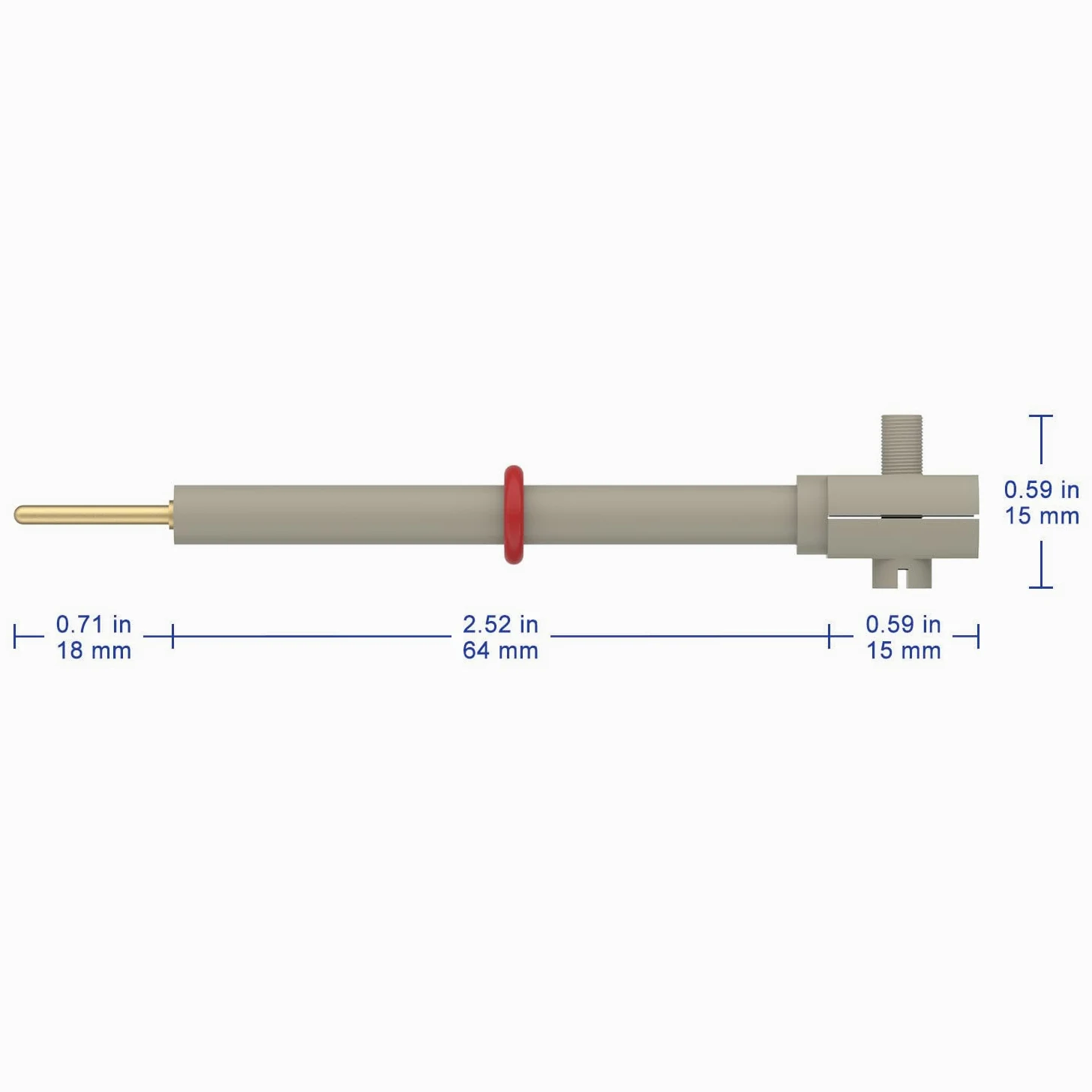 Labasics Soporte de Electrodo de Platino con Hoja de 10x15mm, Pureza 99.99%, Carcasa Peek Resistente a Alta Temperatura, para Experimentos Electroquímicos y Aplicaciones de Laboratorio