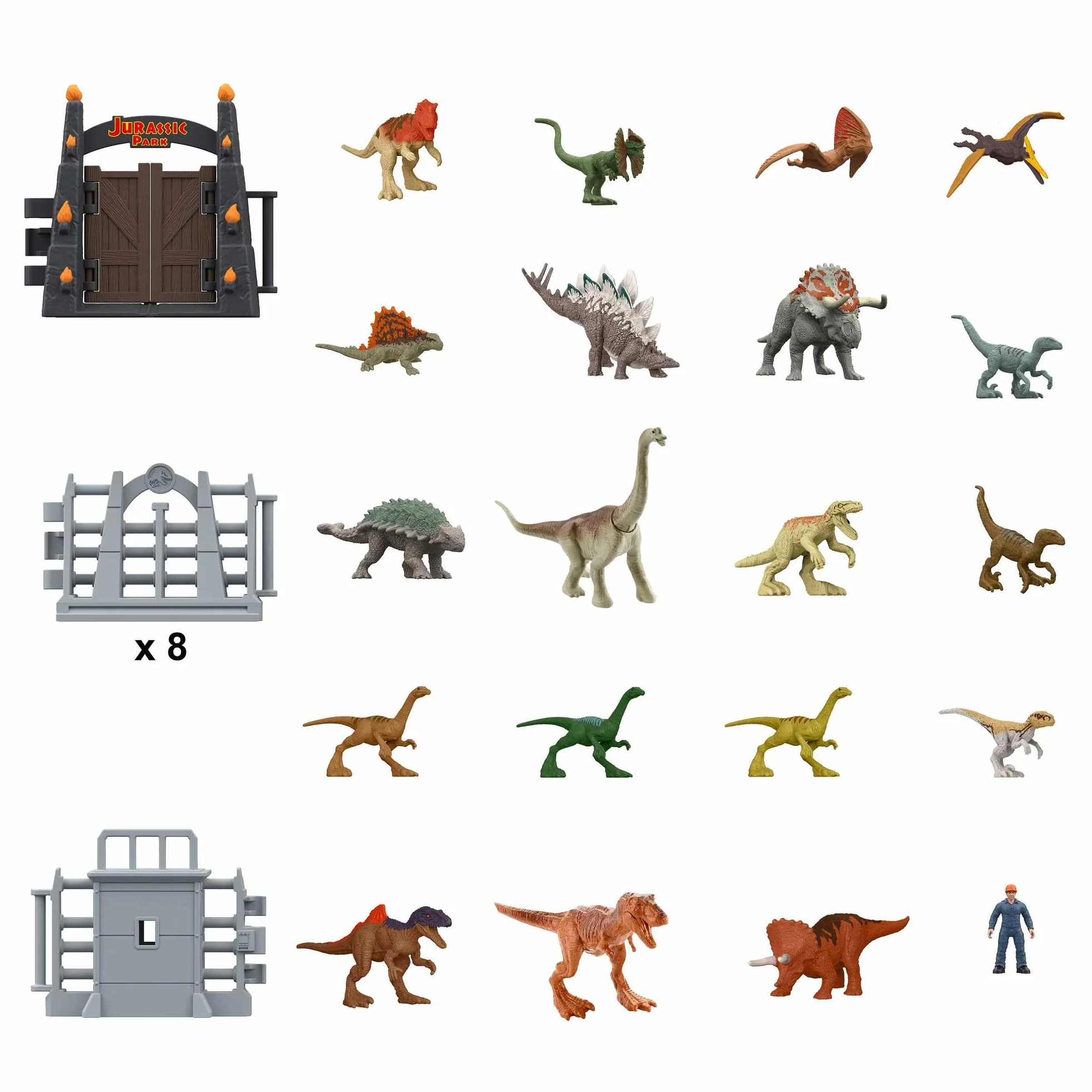 Mattel Jurassic World Calendario de Adviento Navidad 24 días sorpresas mini dinosaurios figuras HKT45
