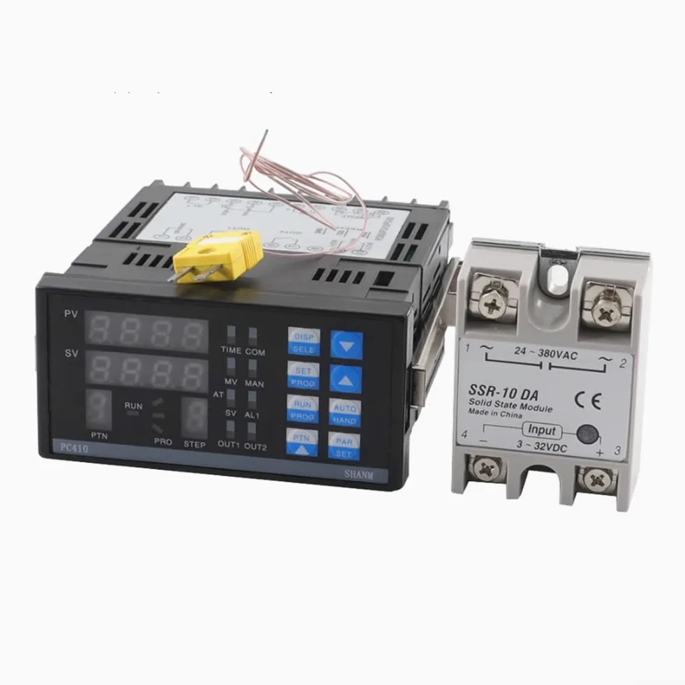 Panel de control de temperatura PID avanzado PC410 para equipos de reparación de PCB, entrada de sensor tipo K, 85-264 V CA, amplio rango de voltaje (con relé)