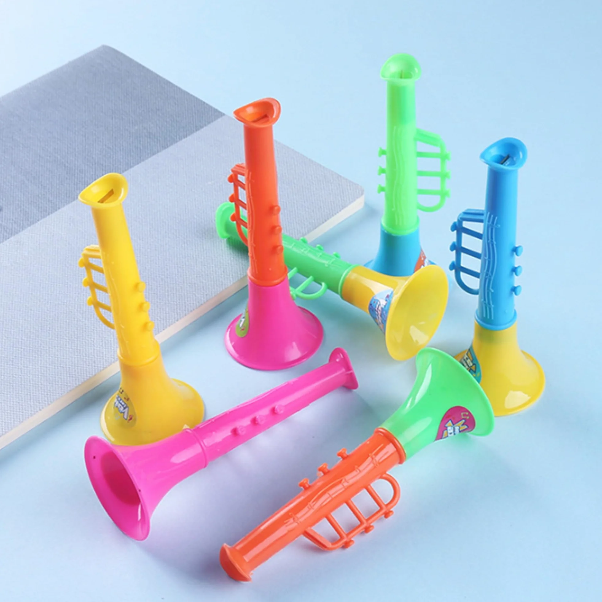 Tocando Mini Trompeta Cuerno Vuvuzela Plástico Niños Accesorios Fiesta Cumpleaños 20 Pcs