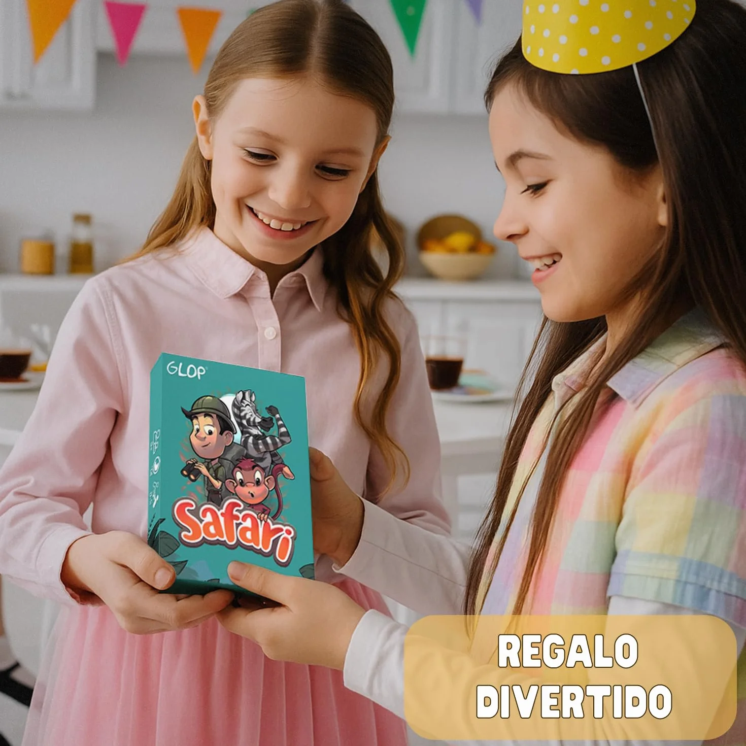 Glop Safari Juego de Cartas Familiares 2-6 Jugadores 6-99 Años