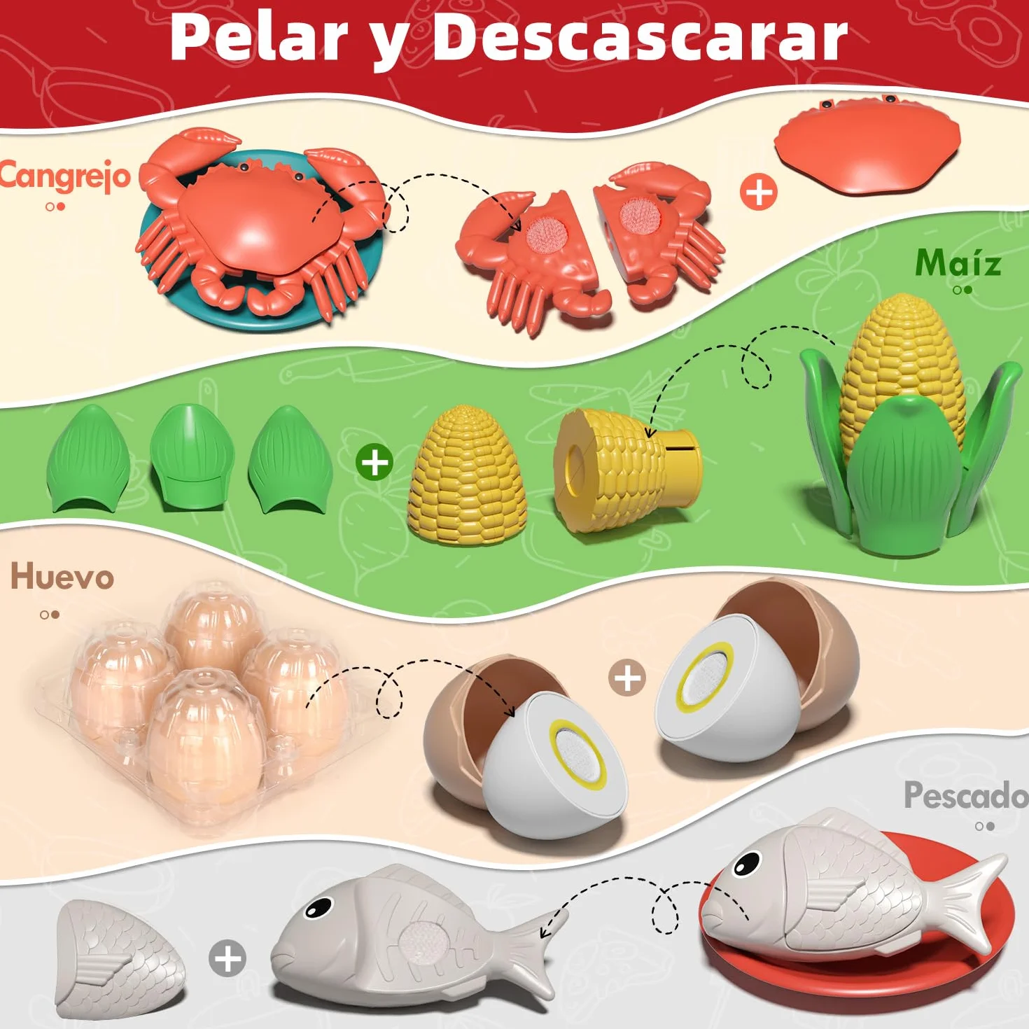 Lehoo Castle Cocinita Infantil para Cortar Alimentos y Verduras, Juguete de Cocina para Niñas 3-8 Años