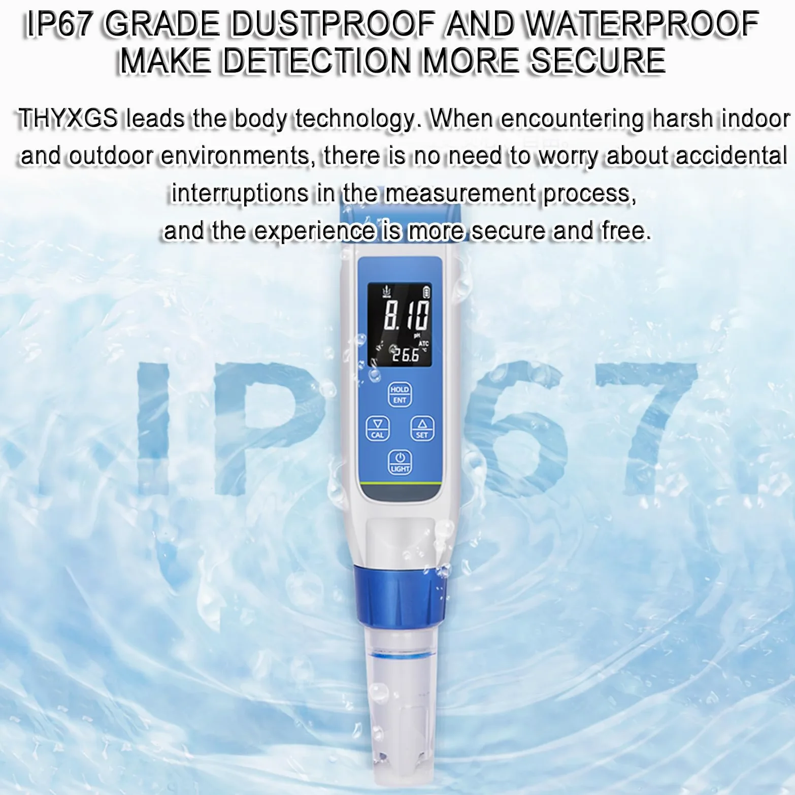 Medidor Digital De PH Tipo Bolígrafo, Recargable por USB, Precisión De 0.01, con Cambio De Unidades ATC/°C/°F. Calibración Estándar Configurable En Un Solo Punto O En Varios Puntos