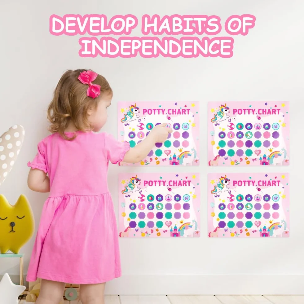 OFFCUP Cartas de Recompensas 10pcs Tabla Recompensa Unicornio para Niños Premiar Buenos Hábitos