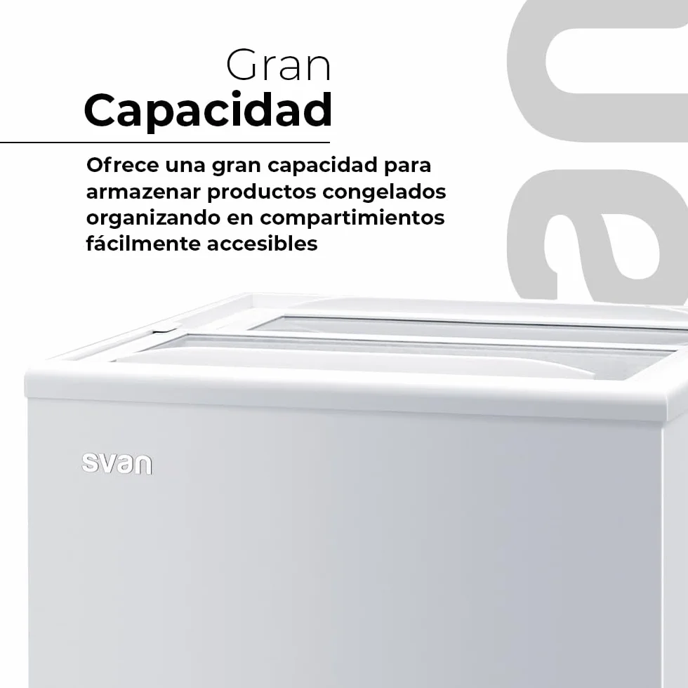 Svan Congelador Horizontal Horeca Blanco SVCH101FS 85 Litros 2 Cestas Clase E