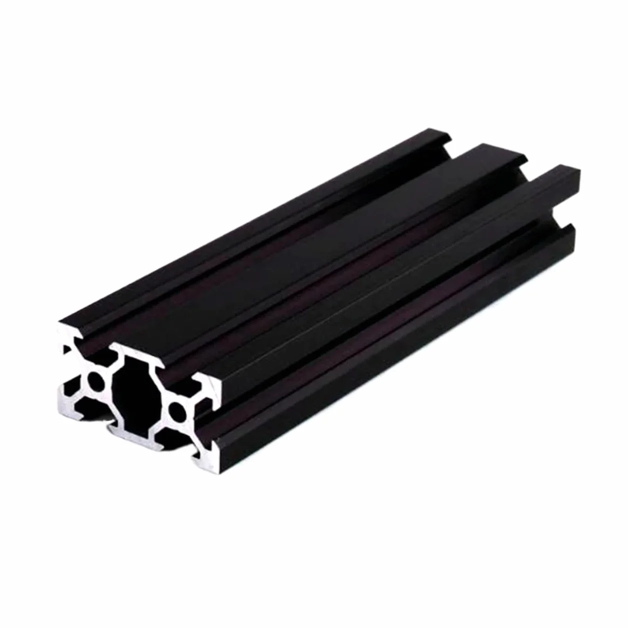 Extrusión de perfil aluminio estándar europeo 2040 con ranura en V negra, carril lineal longitud 100-800mm for impresora 3D CNC(500mm)
