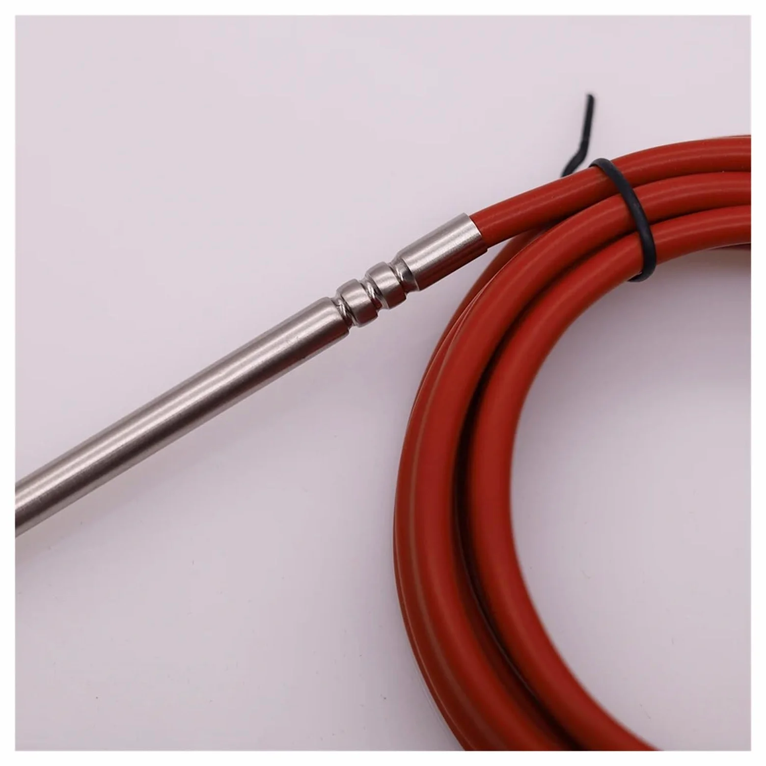 5 uds 6*90mm 3 cables tipo PT100 termopar sonda de temperatura impermeable Sensor alto con Cable silicona(With 1m cable)