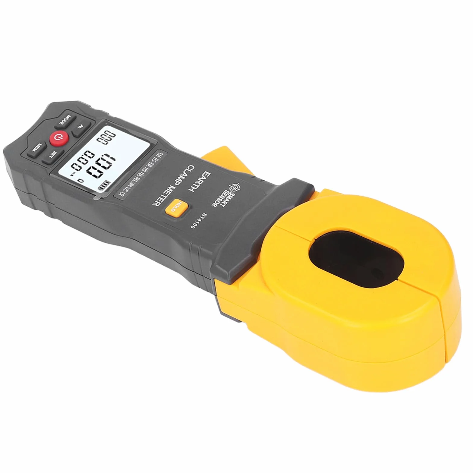 Medidor de Resistencia a Tierra con Abrazadera, Medidor de Resistencia a Tierra con Abrazadera Digital LCD para Pruebas de Tierra Precisas y Confiables