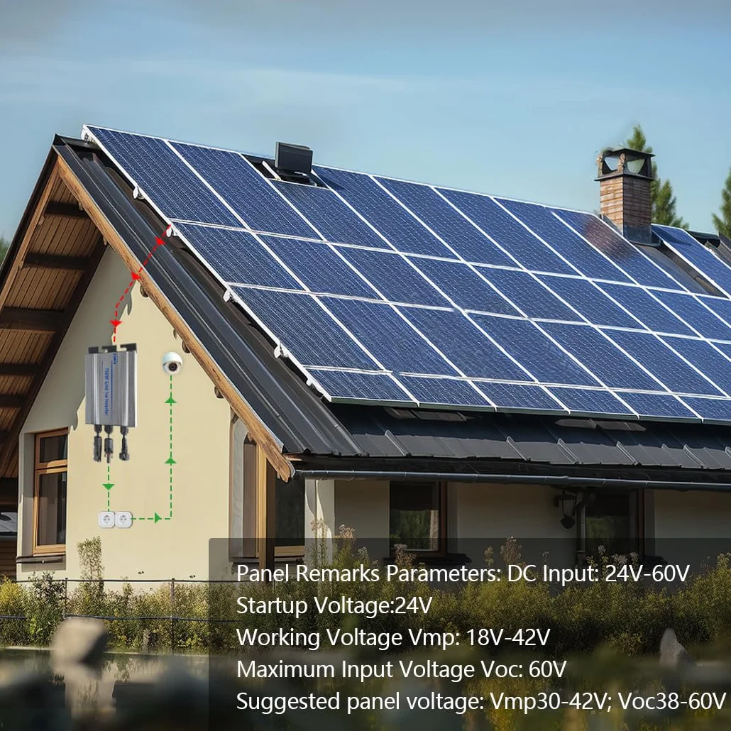 Y&H 750W Grid Tie Micro Inversor MPPT Solar Entrada 24-60V CA 220V Salida para panel solar de 24 V 36 V