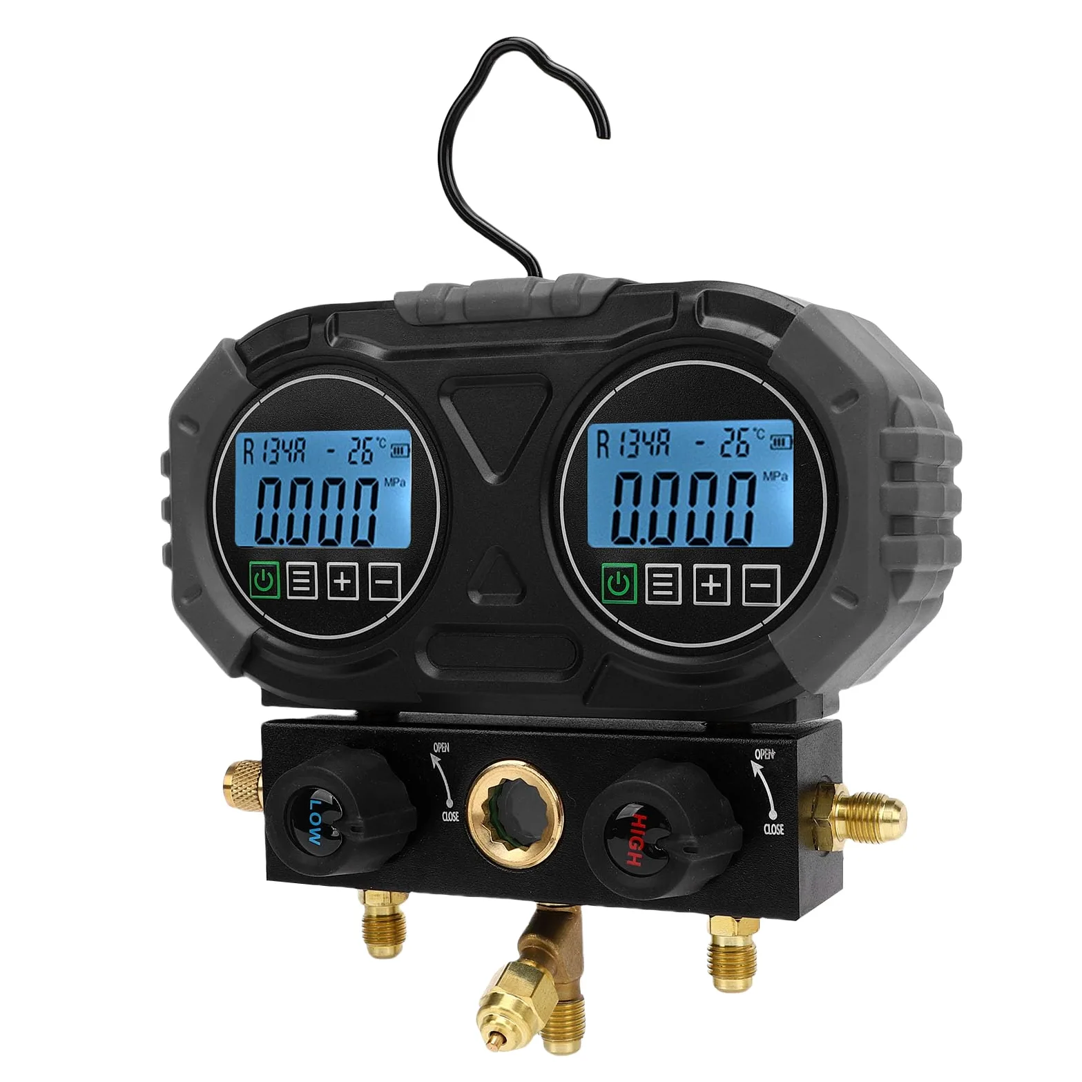 Diyeeni Gage de Presión Múltiple Digital, 0-6000 KPa de Alta Resolución Gage Digital para Controles de Diagnóstico