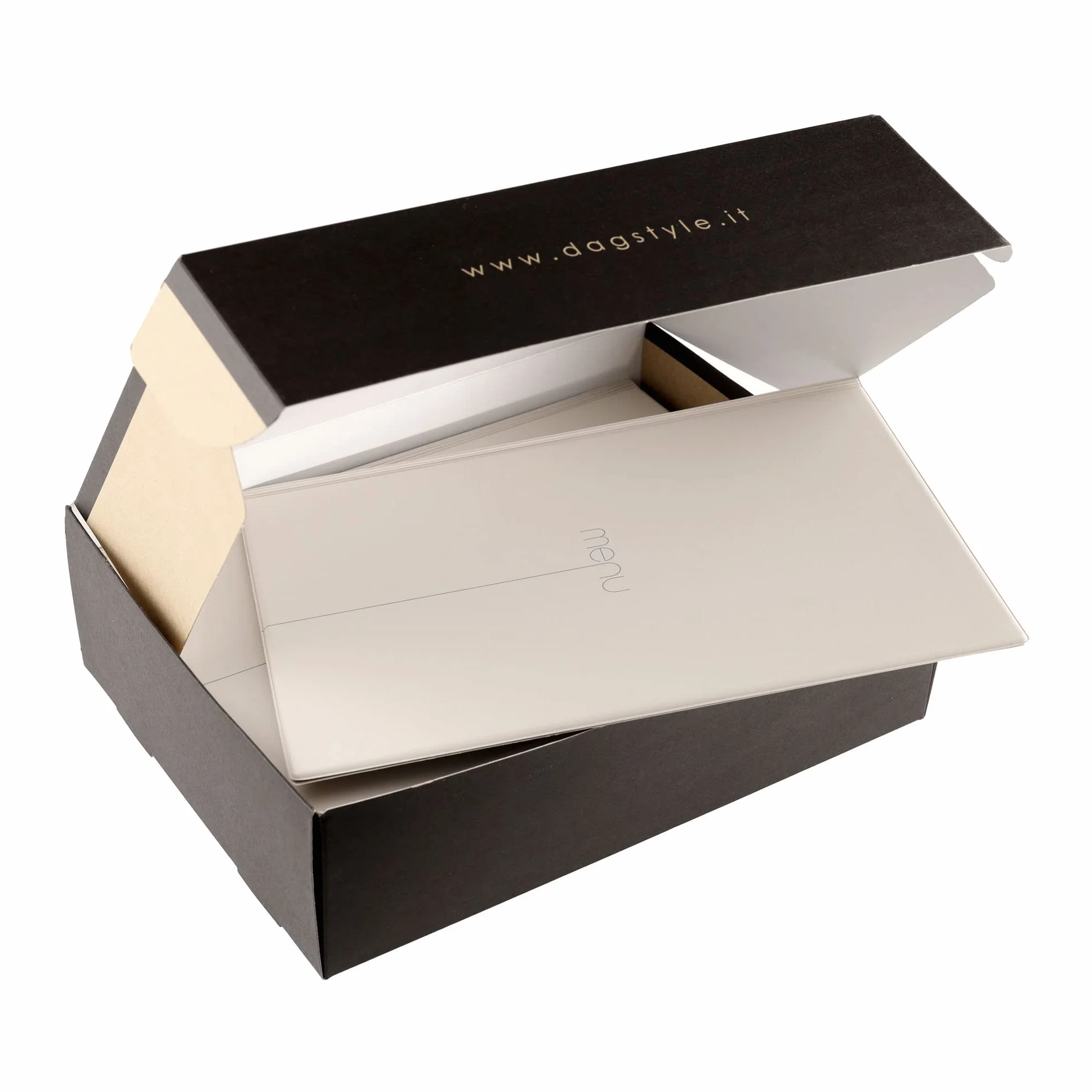 Dag Style Linea Risto Portamenús Caja de restaurante 10 piezas, formato A4, PVC, Made in Italy, Bolsas de plástico, Color Arena