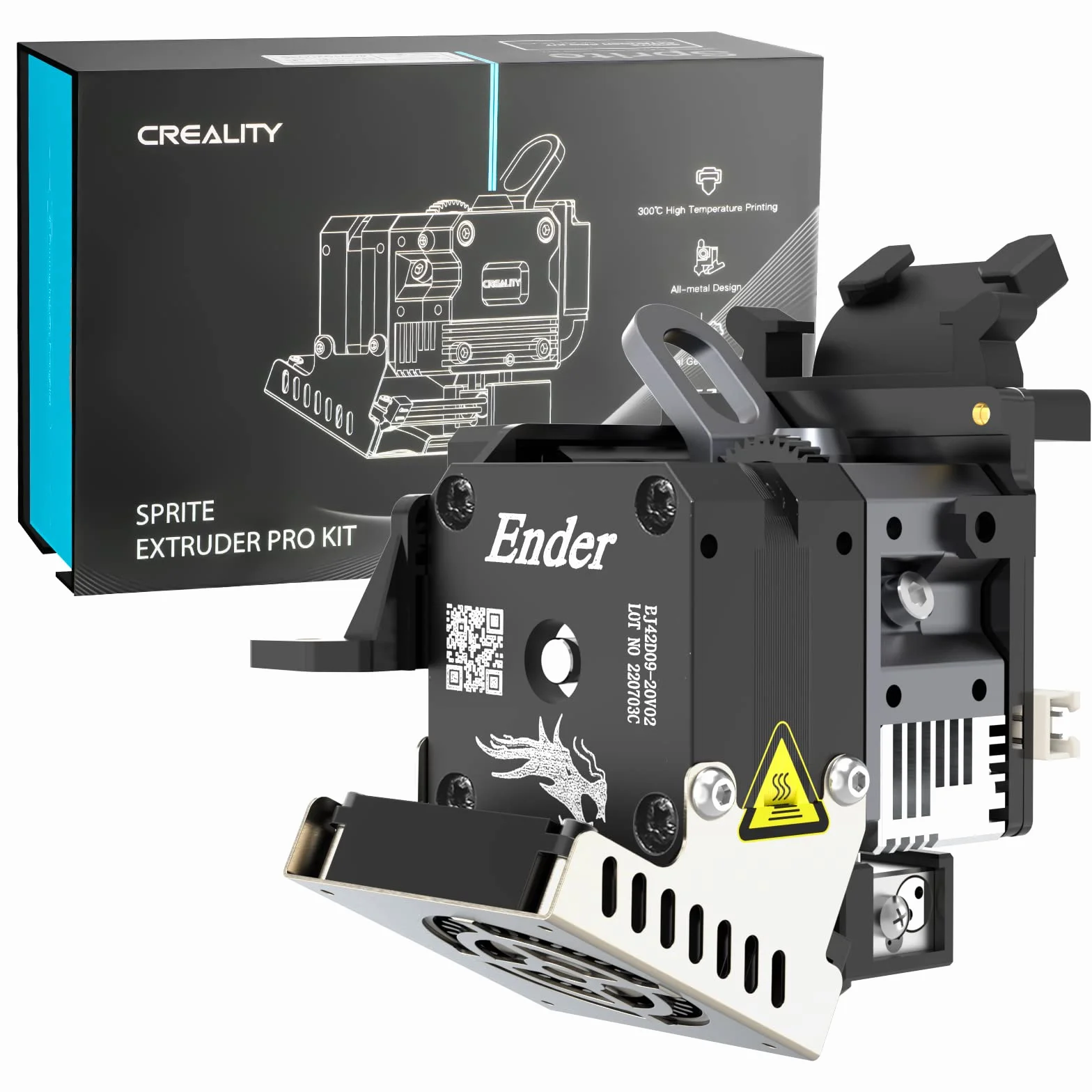 Creality Sprite Extruder Pro Dual Gear Feeding All Metal Design 3.5:1 Gear Ratio for Ender 3 Series (Pro/Max/V2), Compatible with BL Touch/CR Touch
