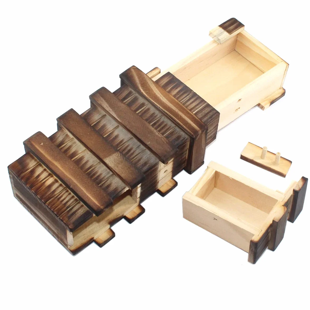Caja de Rompecabezas de Madera para Adultos con Compartimentos Secretos Ocultos