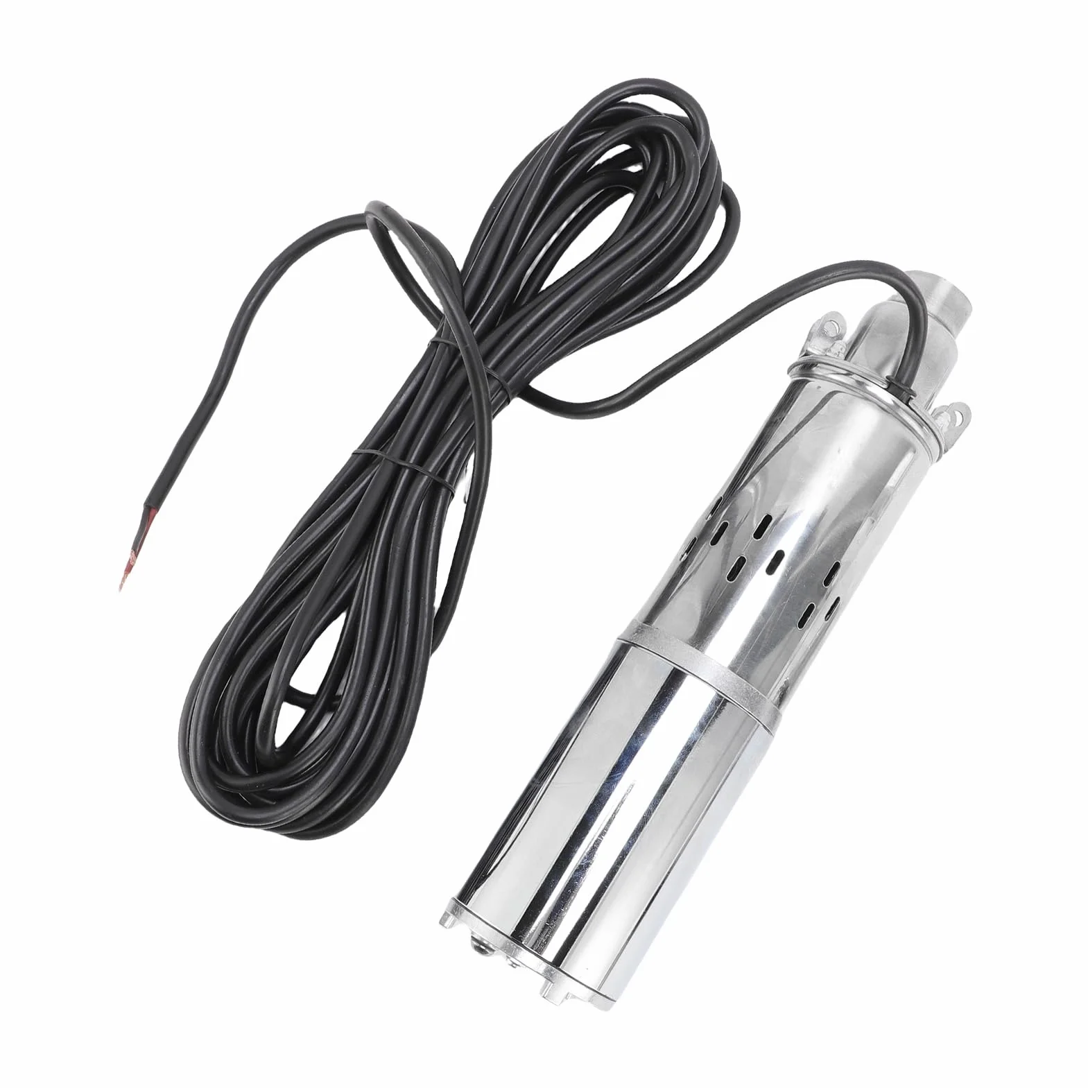 Hyuduo Bomba Sumergible Solar, Bomba de Agua de Pozo Profundo de Acero Inoxidable de 220 W con Cabezal de 98 Pies para Riego y Camping