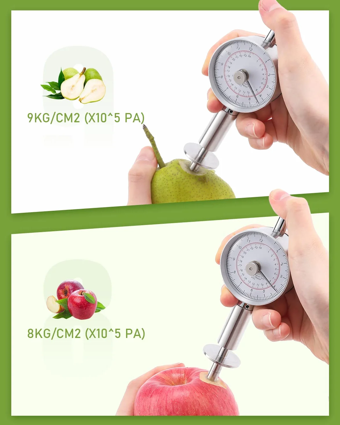 NEWTRY GY-3 - Penetrómetro de firmeza de fruta para determinar el nivel de madurez de la fruta (GY-3)